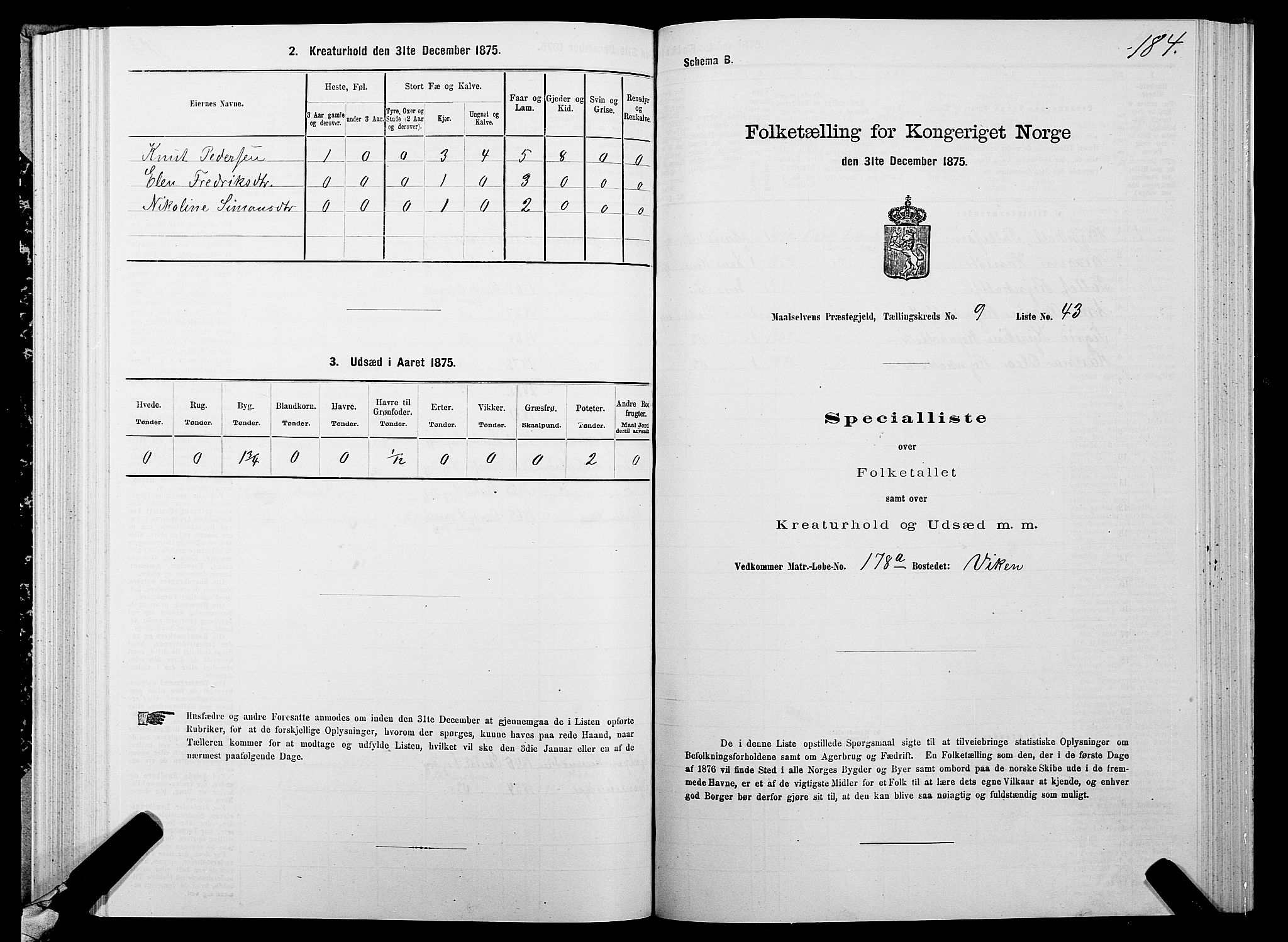 SATØ, 1875 census for 1924P Målselv, 1875, p. 4184
