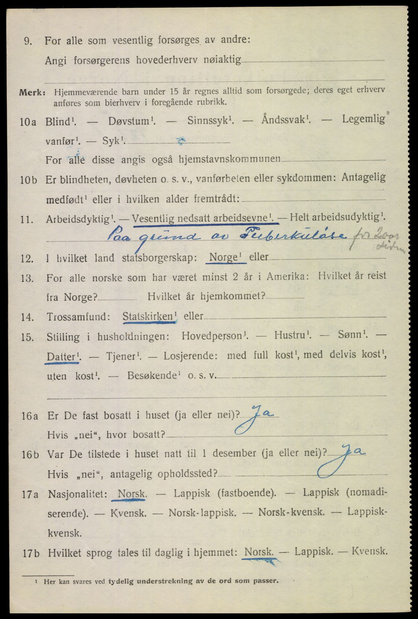 SAT, 1920 census for Skjerstad, 1920, p. 1468