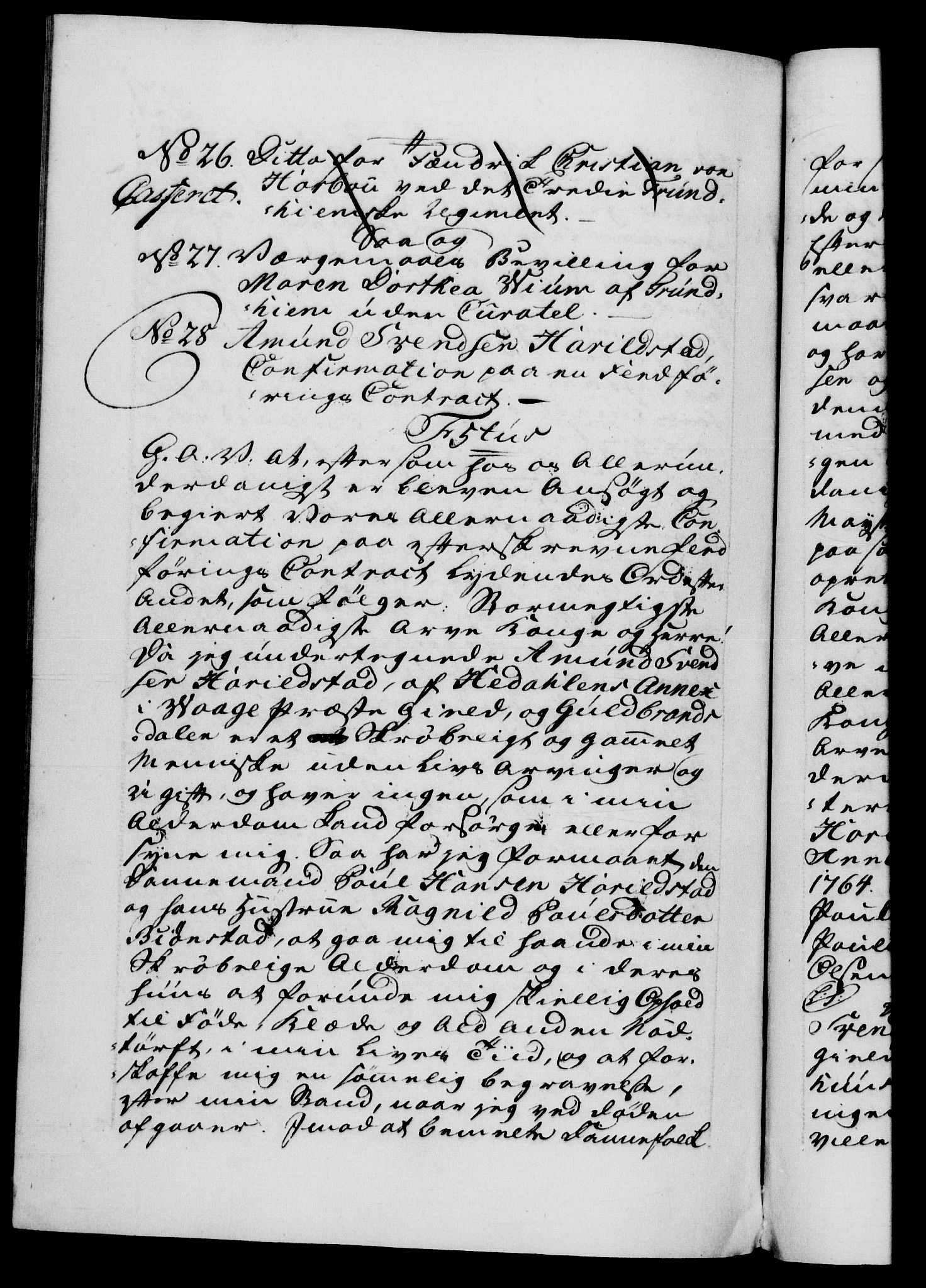 Danske Kanselli 1572-1799, AV/RA-EA-3023/F/Fc/Fca/Fcaa/L0042: Norske registre, 1763-1766, p. 521b