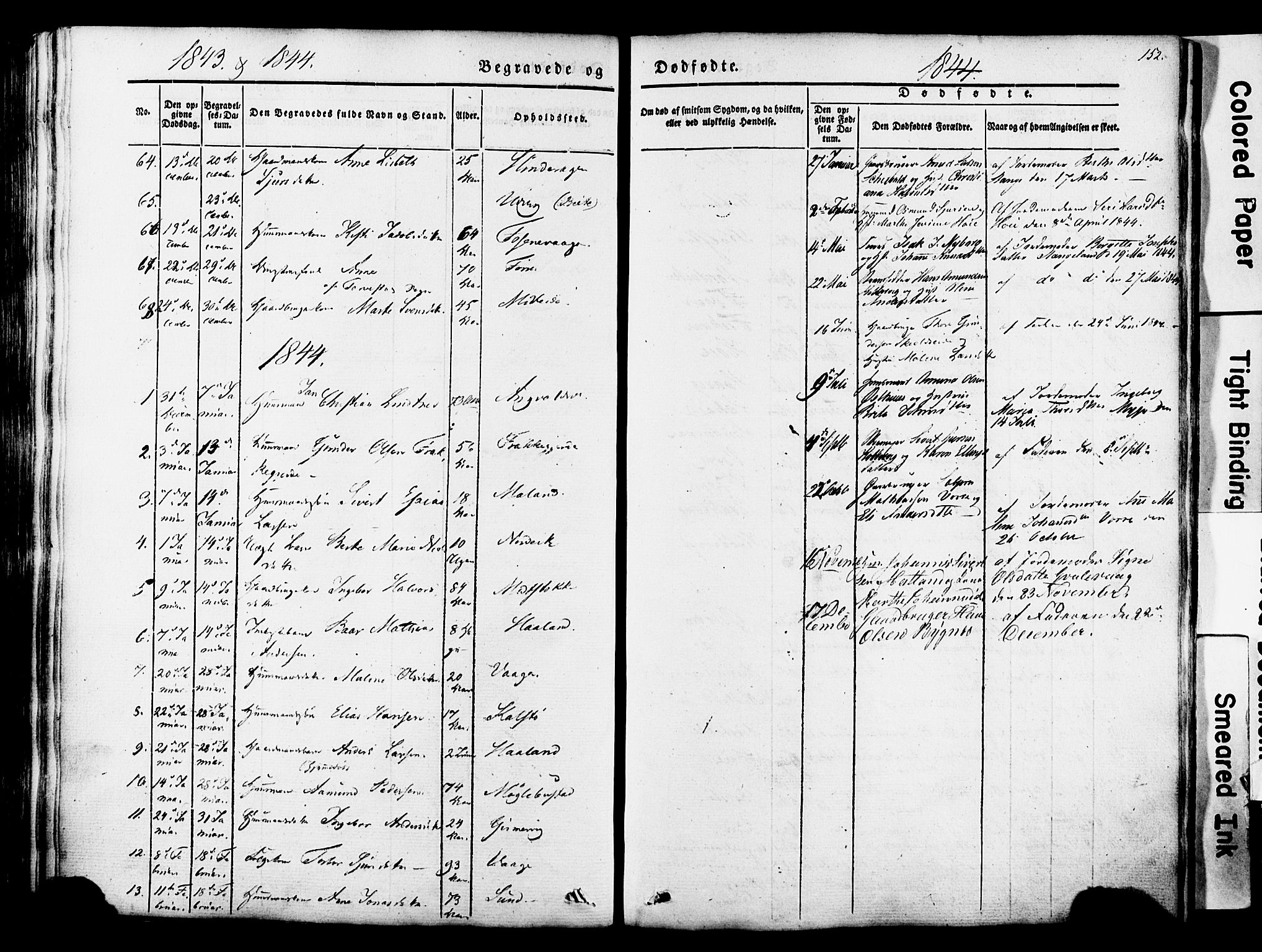 Avaldsnes sokneprestkontor, SAST/A -101851/H/Ha/Haa/L0007: Parish register (official) no. A 7, 1841-1853, p. 152