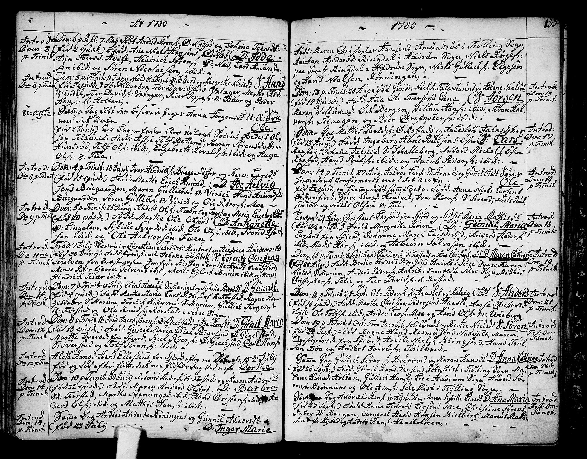 Sandar kirkebøker, SAKO/A-243/F/Fa/L0002: Parish register (official) no. 2, 1733-1788, p. 133