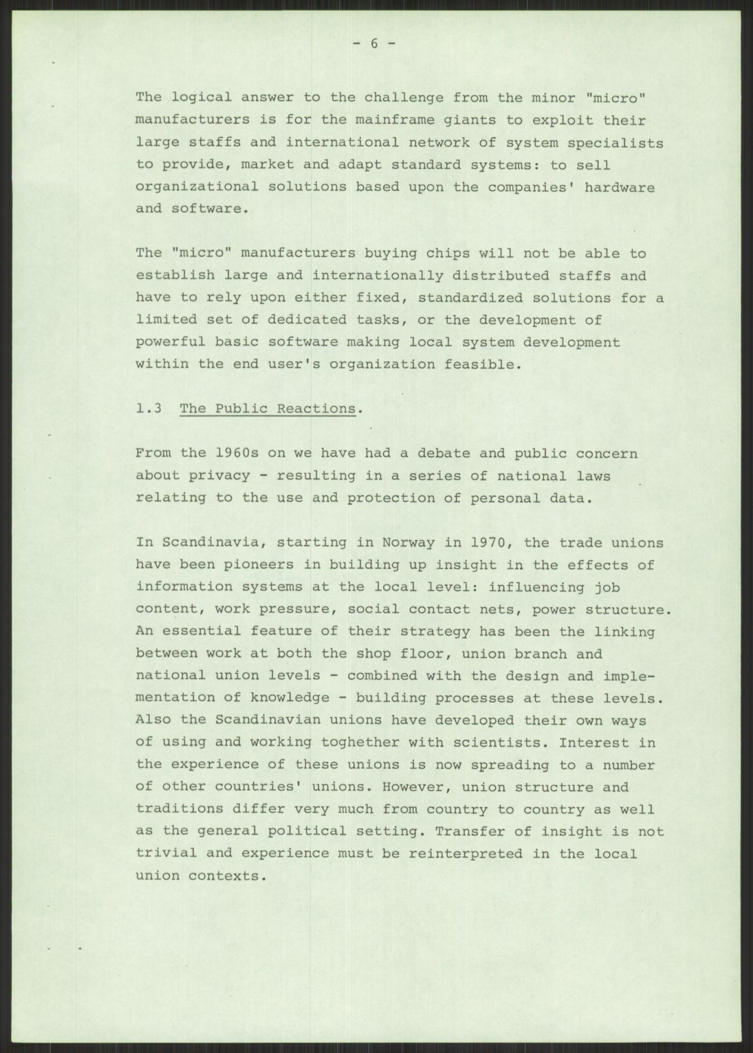 Nygaard, Kristen, RA/PA-1398/F/Fi/L0005: Fagbevegelse, demokrati, Jern- og Metallprosjektet, 1970-2002, p. 87