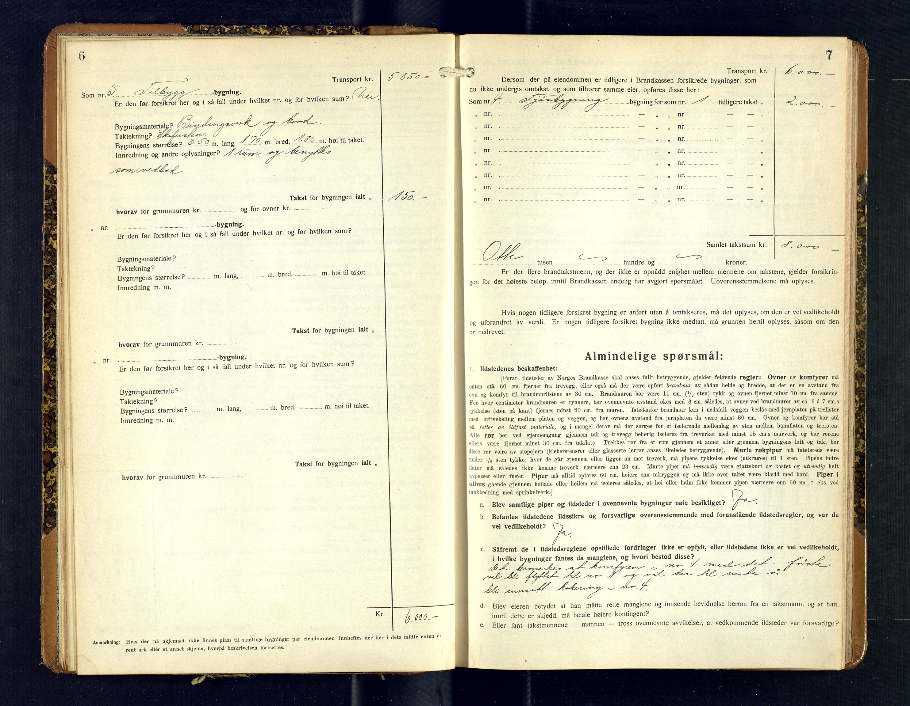 Tromsøysund lensmannskontor, AV/SATØ-SATØ-12/F/Fs/Fsb/L0751: Branntakstprotokoll (S). Med register, 1929-1932, p. 6-7