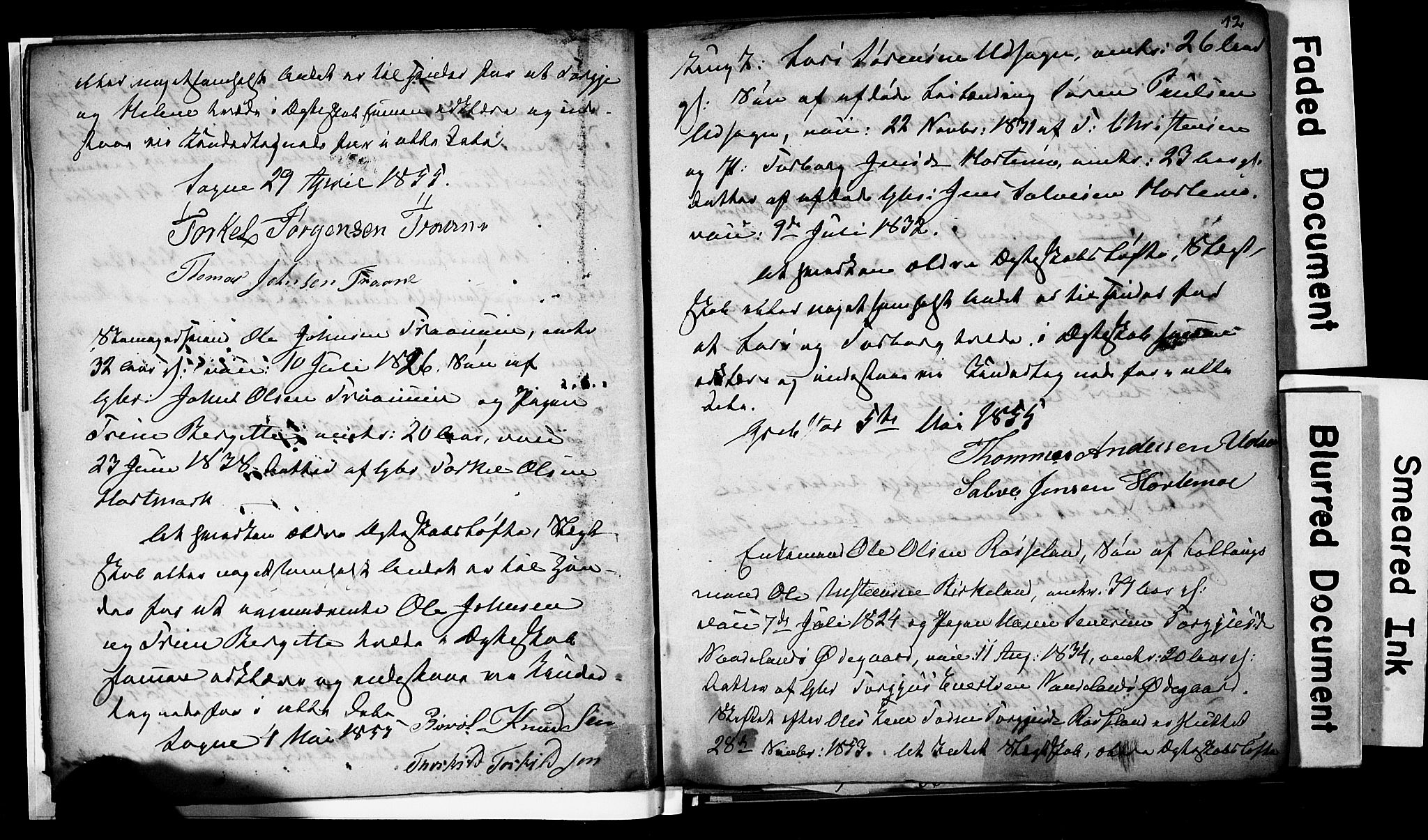 Søgne sokneprestkontor, AV/SAK-1111-0037/F/Fe/L0001: Banns register no. A III 1, 1853-1870, p. 12