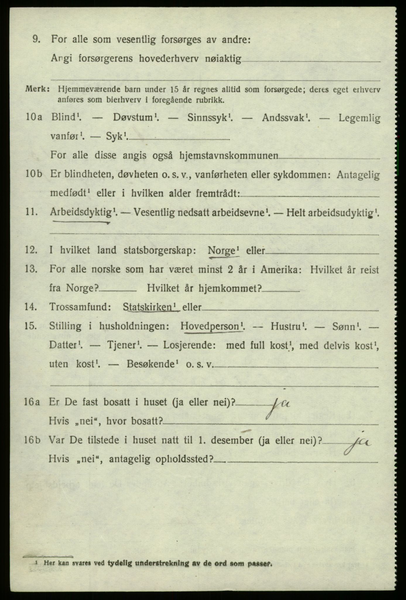 SAB, 1920 census for Bruvik, 1920, p. 8121