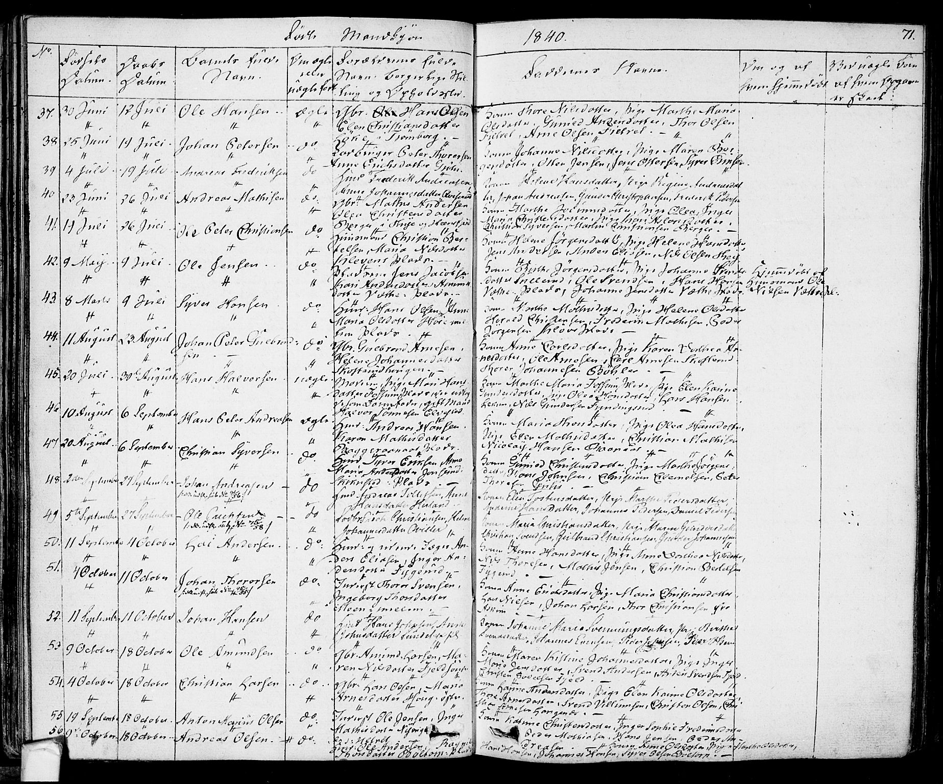 Eidsberg prestekontor Kirkebøker, AV/SAO-A-10905/F/Fa/L0008: Parish register (official) no. I 8, 1832-1848, p. 71