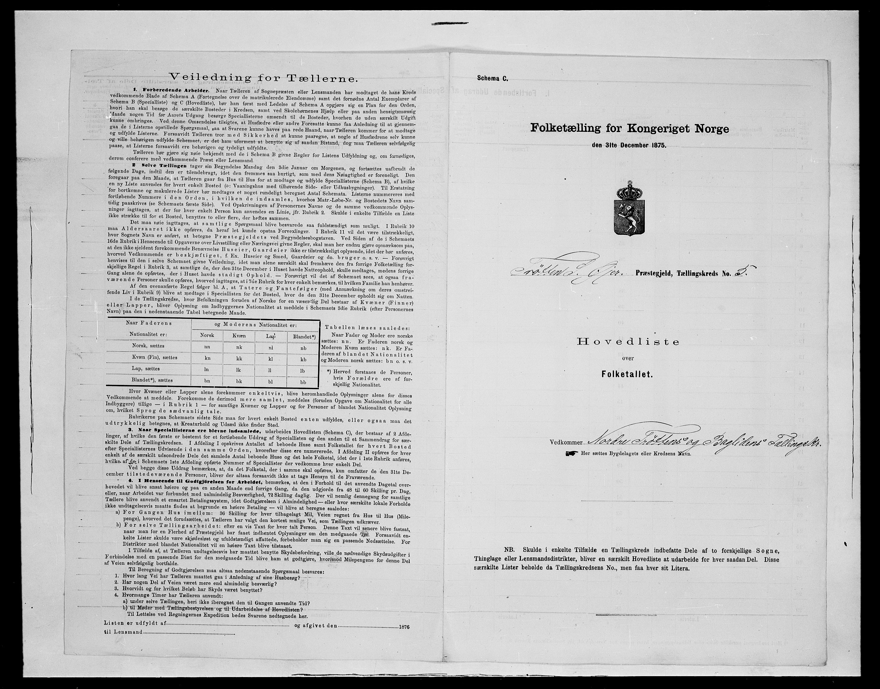 SAH, 1875 census for 0521P Øyer, 1875, p. 39