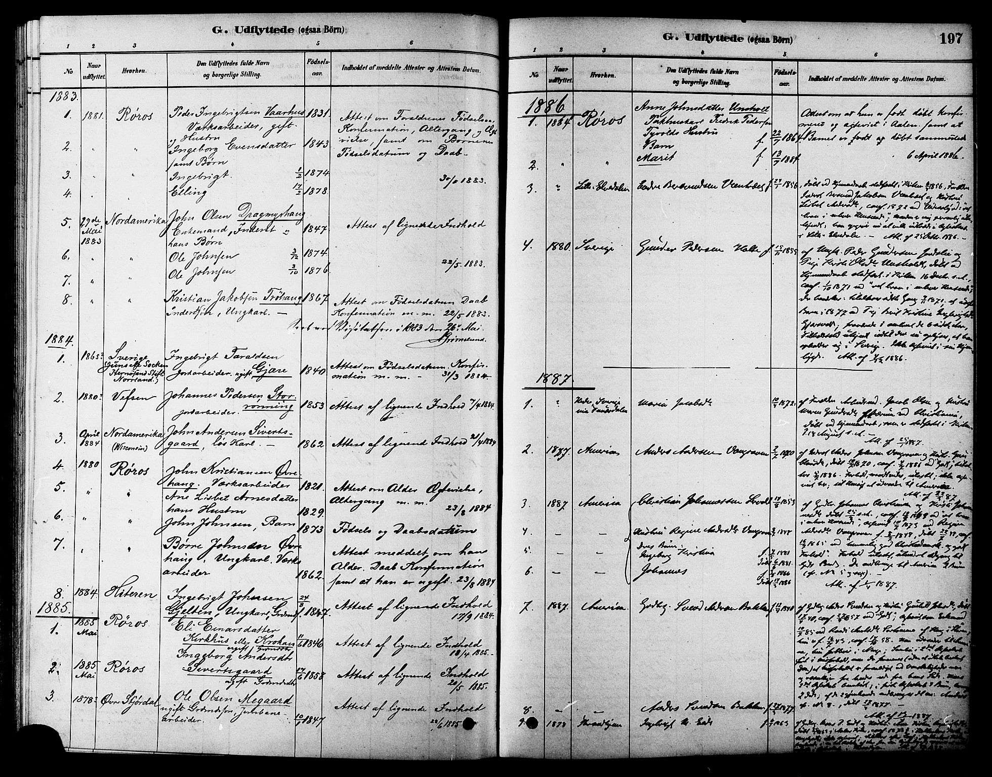 Ministerialprotokoller, klokkerbøker og fødselsregistre - Sør-Trøndelag, SAT/A-1456/686/L0983: Parish register (official) no. 686A01, 1879-1890, p. 197