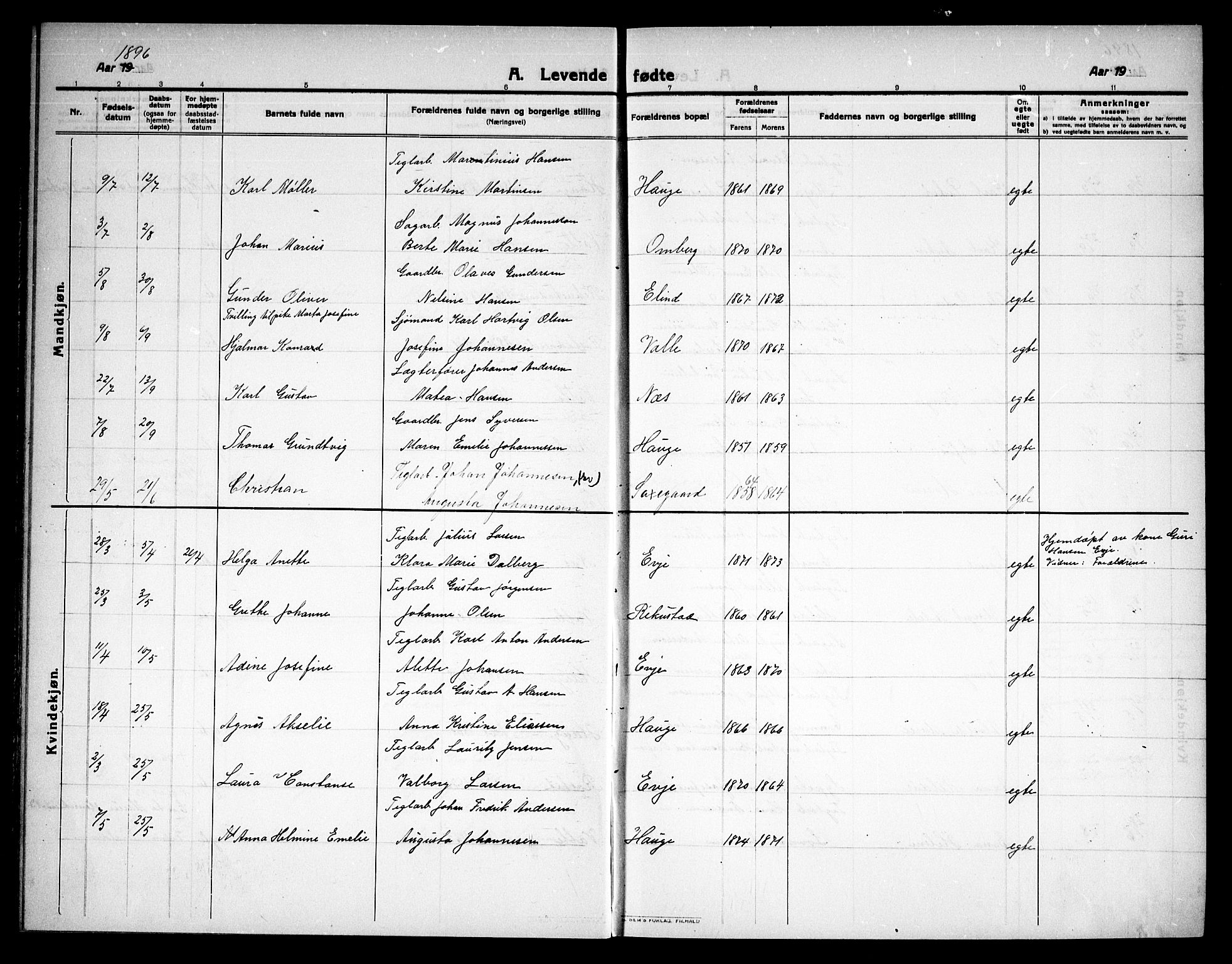 Tune prestekontor Kirkebøker, AV/SAO-A-2007/G/Gd/L0001: Parish register (copy) no. IV 1, 1884-1901
