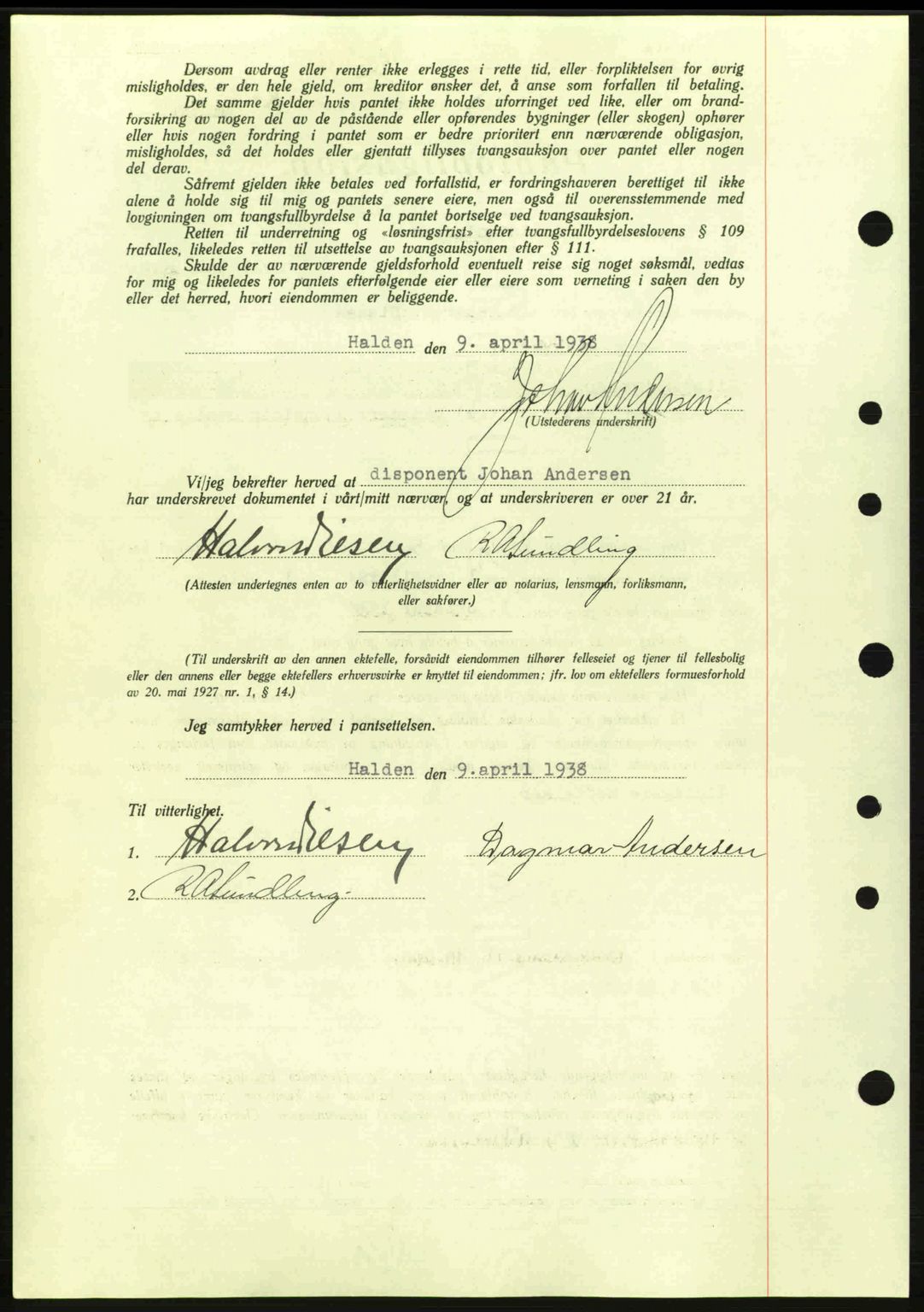 Idd og Marker sorenskriveri, AV/SAO-A-10283/G/Gb/Gbc/L0001: Mortgage book no. B1-3, 1936-1939, Diary no: : 390/1938