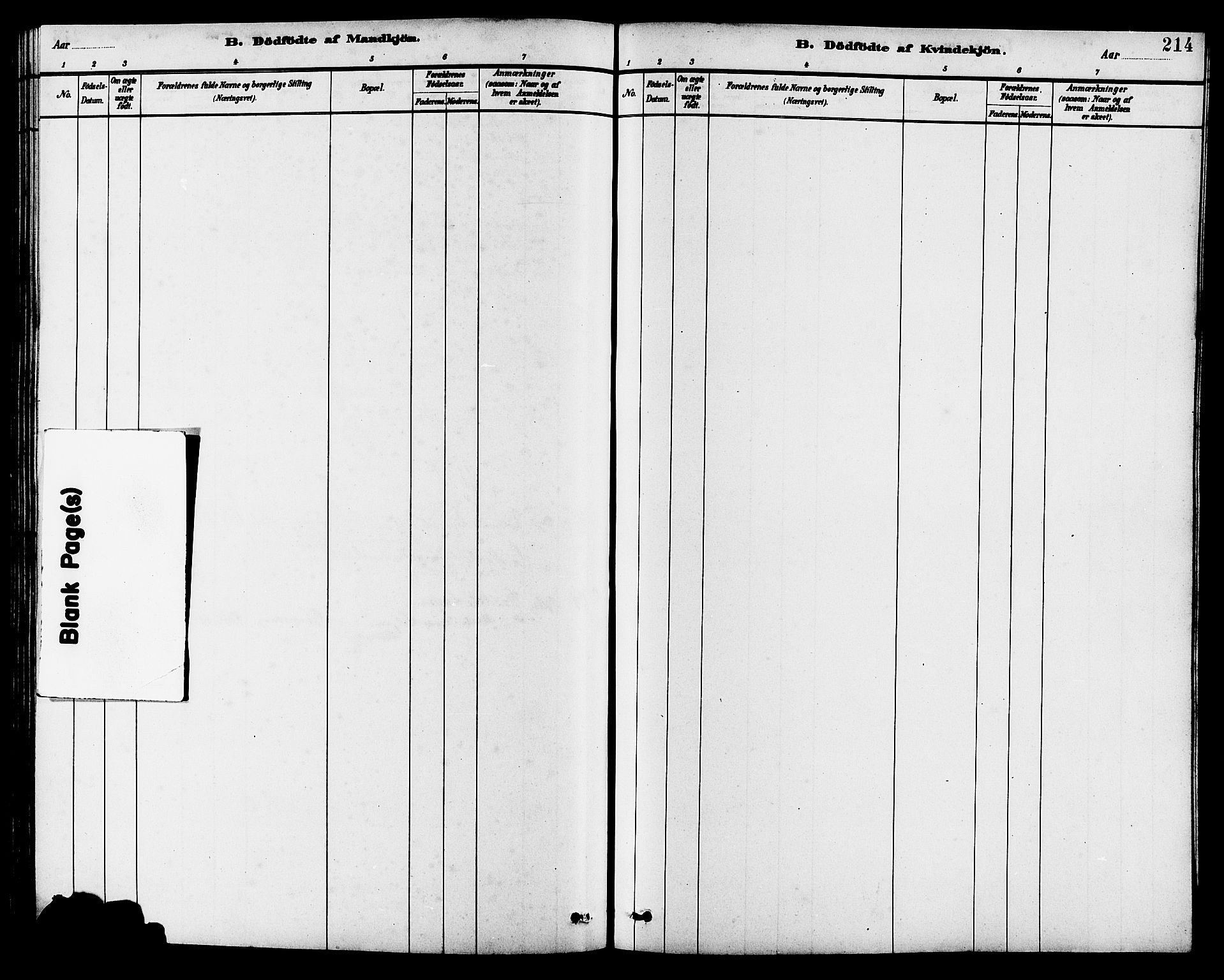 Avaldsnes sokneprestkontor, SAST/A -101851/H/Ha/Hab/L0007: Parish register (copy) no. B 7, 1885-1909, p. 214