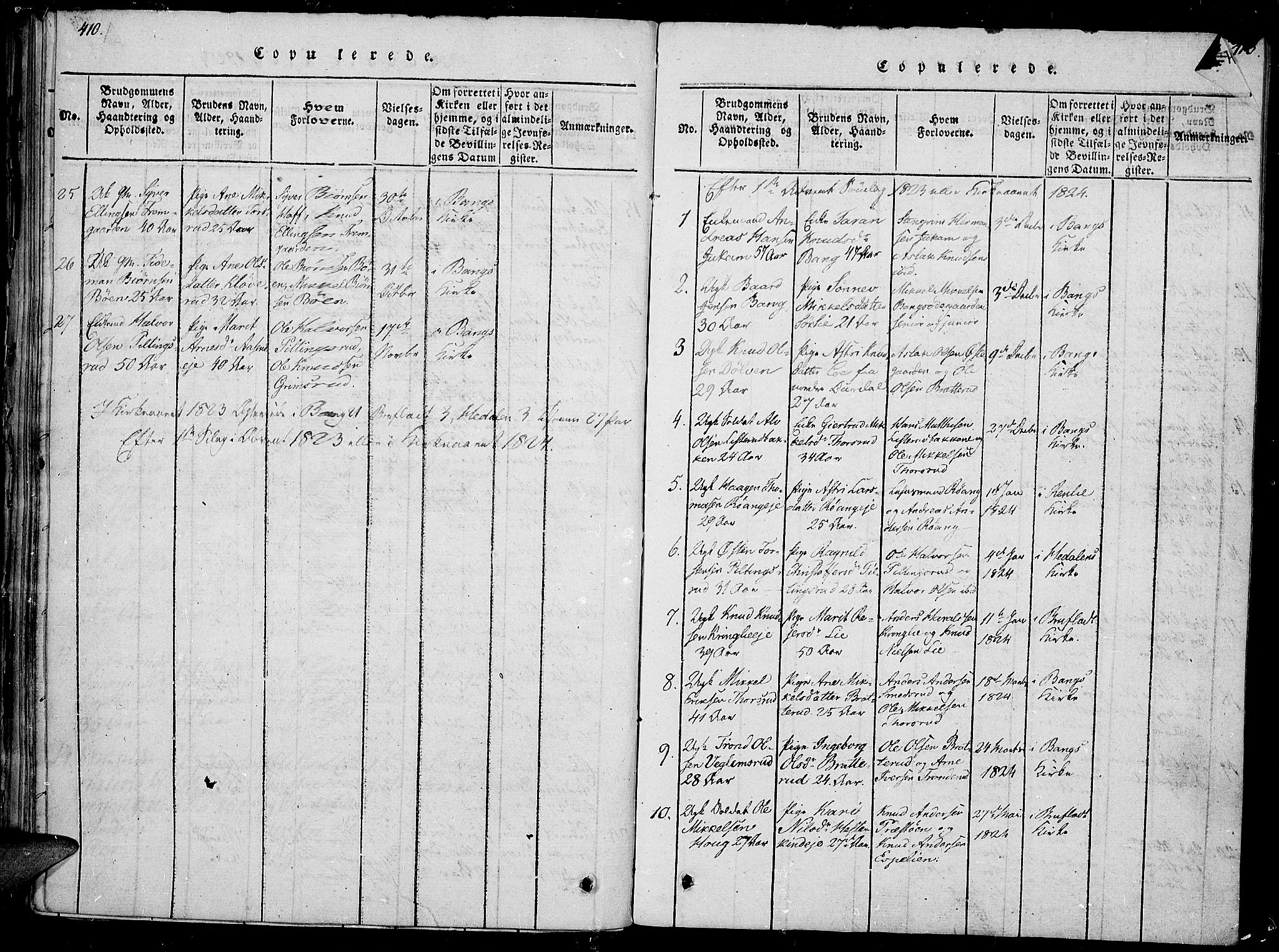 Sør-Aurdal prestekontor, SAH/PREST-128/H/Ha/Haa/L0002: Parish register (official) no. 2, 1815-1840, p. 410-411
