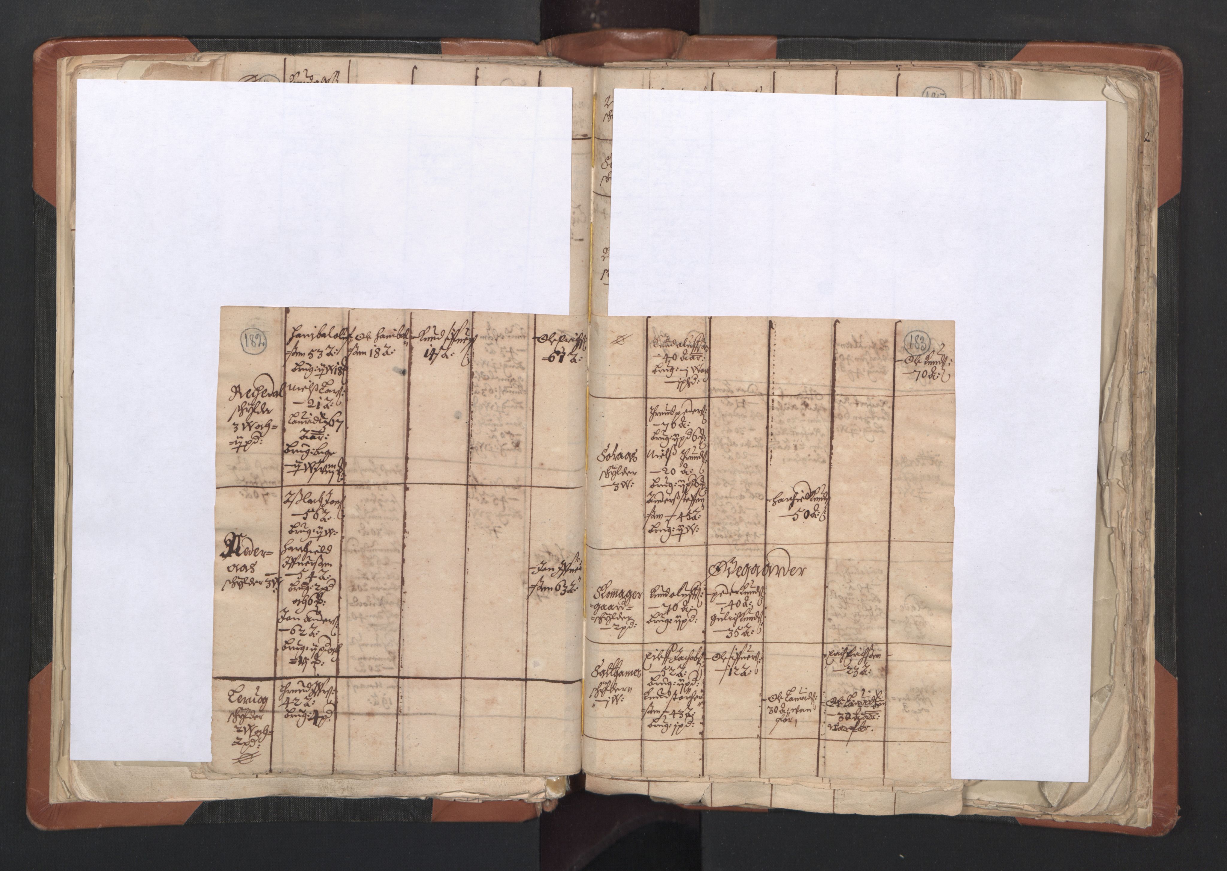 RA, Vicar's Census 1664-1666, no. 27: Romsdal deanery, 1664-1666, p. 182-183