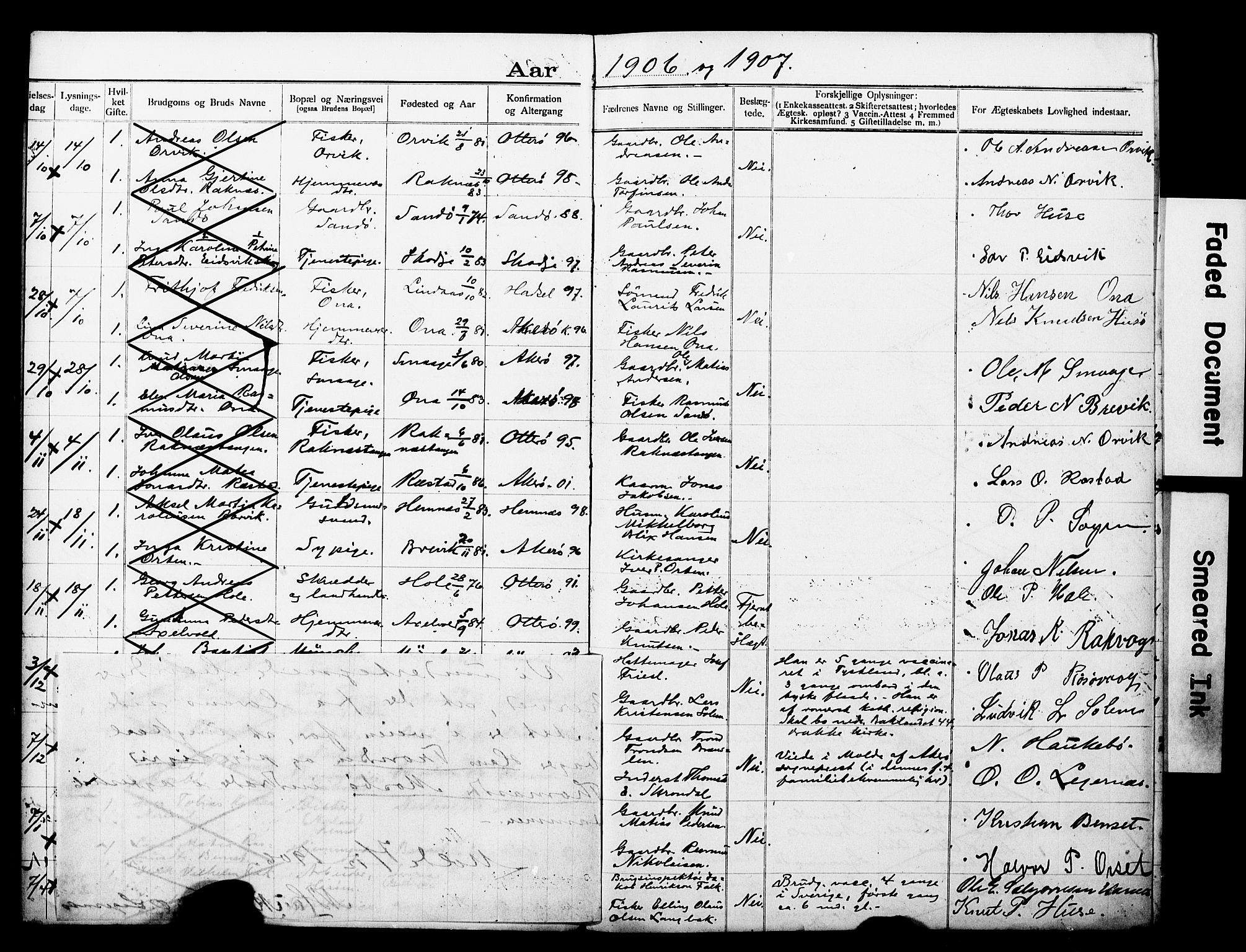 Ministerialprotokoller, klokkerbøker og fødselsregistre - Møre og Romsdal, AV/SAT-A-1454/560/L0723: Banns register no. 560A07, 1903-1916