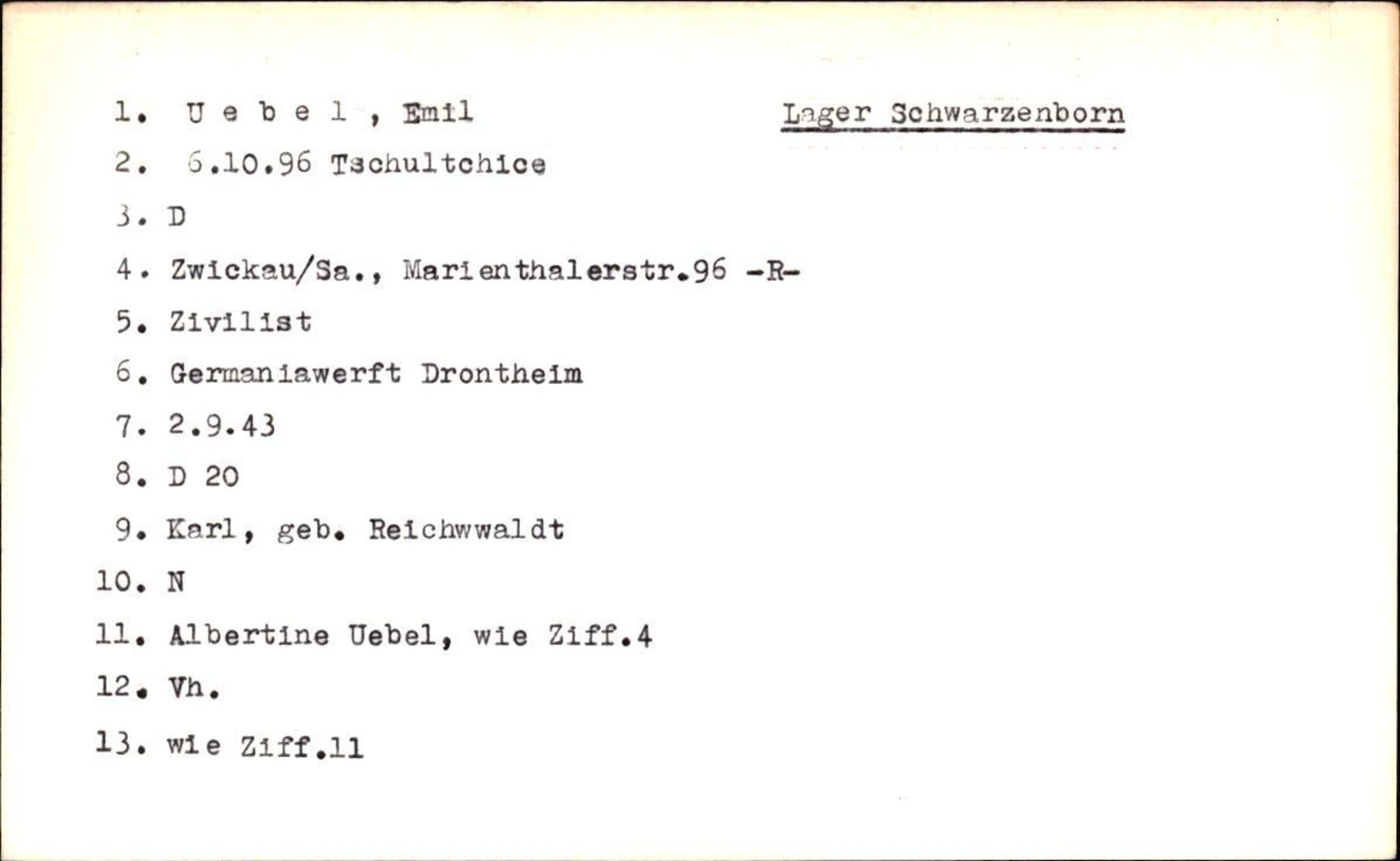 Hjemsendte tyskere , RA/RAFA-6487/D/Da/L0005: Seibert-Zychlinzki, 1945-1947, p. 473