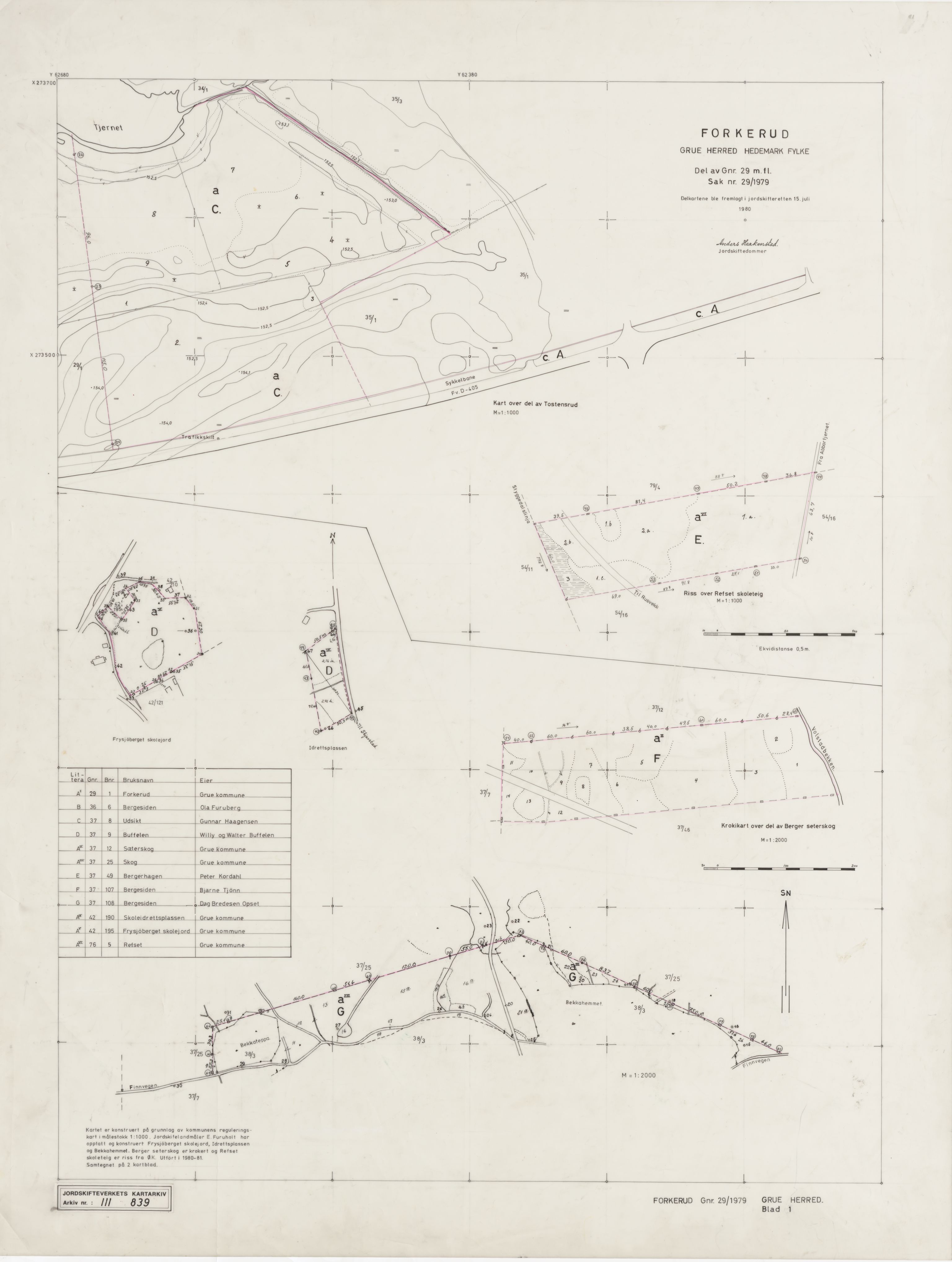 Jordskifteverkets kartarkiv, AV/RA-S-3929/T, 1859-1988, p. 1305