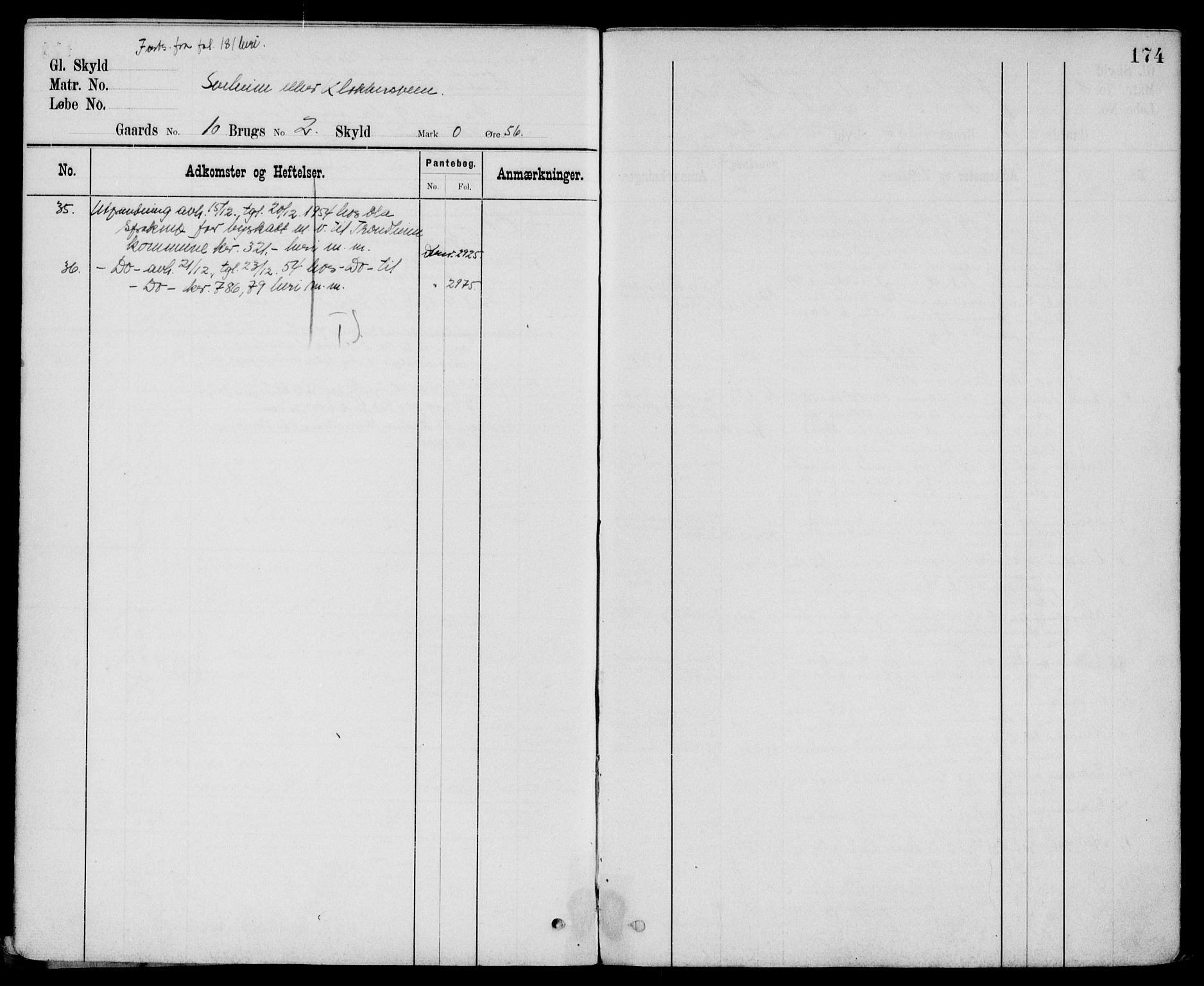 Nord-Østerdal tingrett, AV/SAH-TING-020/H/Ha/Haa/L0011: Mortgage register no. 1A, 1895-1956, p. 174