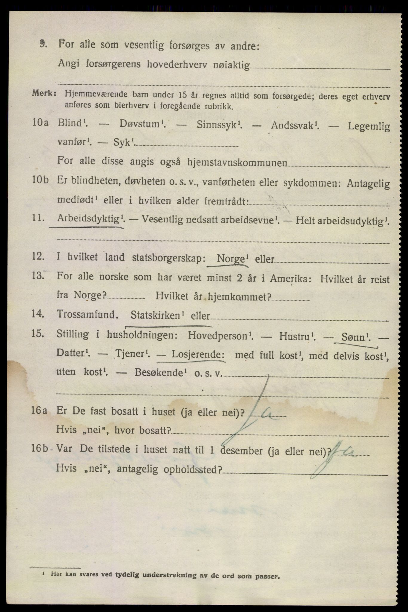 SAKO, 1920 census for Sande, 1920, p. 4239