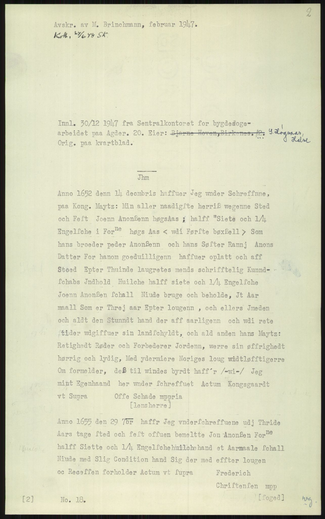 Samlinger til kildeutgivelse, Diplomavskriftsamlingen, AV/RA-EA-4053/H/Ha, p. 3311