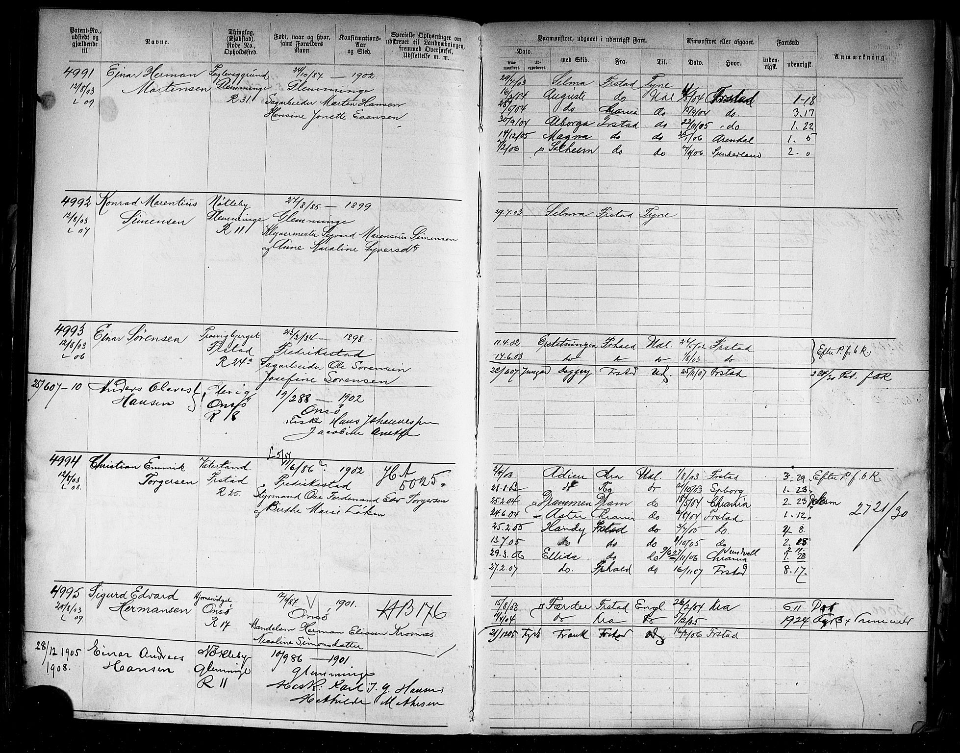 Fredrikstad mønstringskontor, AV/SAO-A-10569b/F/Fc/Fca/L0008: Annotasjonsrulle, 1898-1916, p. 210