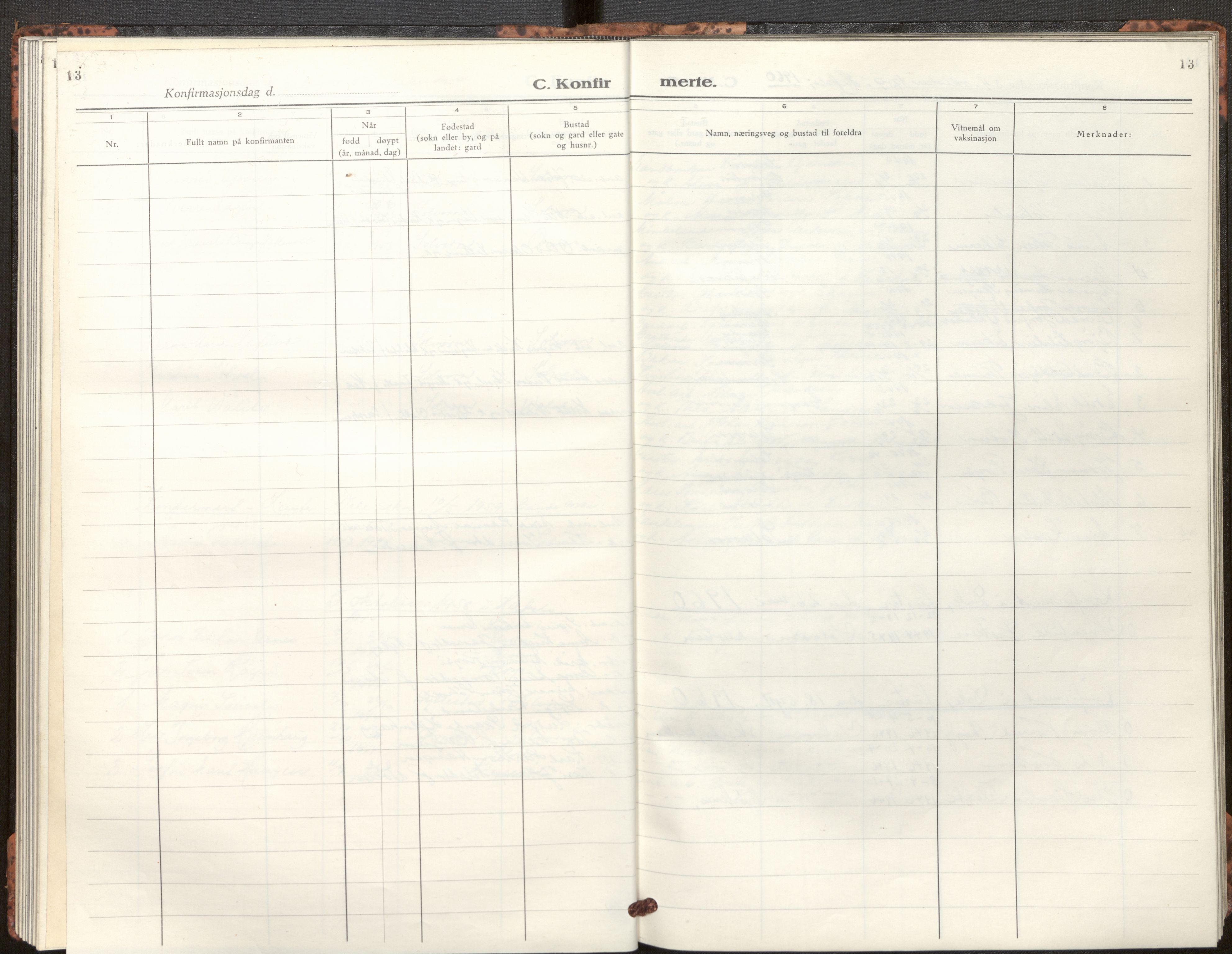 Hafslo sokneprestembete, SAB/A-80301/H/Hab/Habc/L0002: Parish register (copy) no. C 2, 1945-1969, p. 13