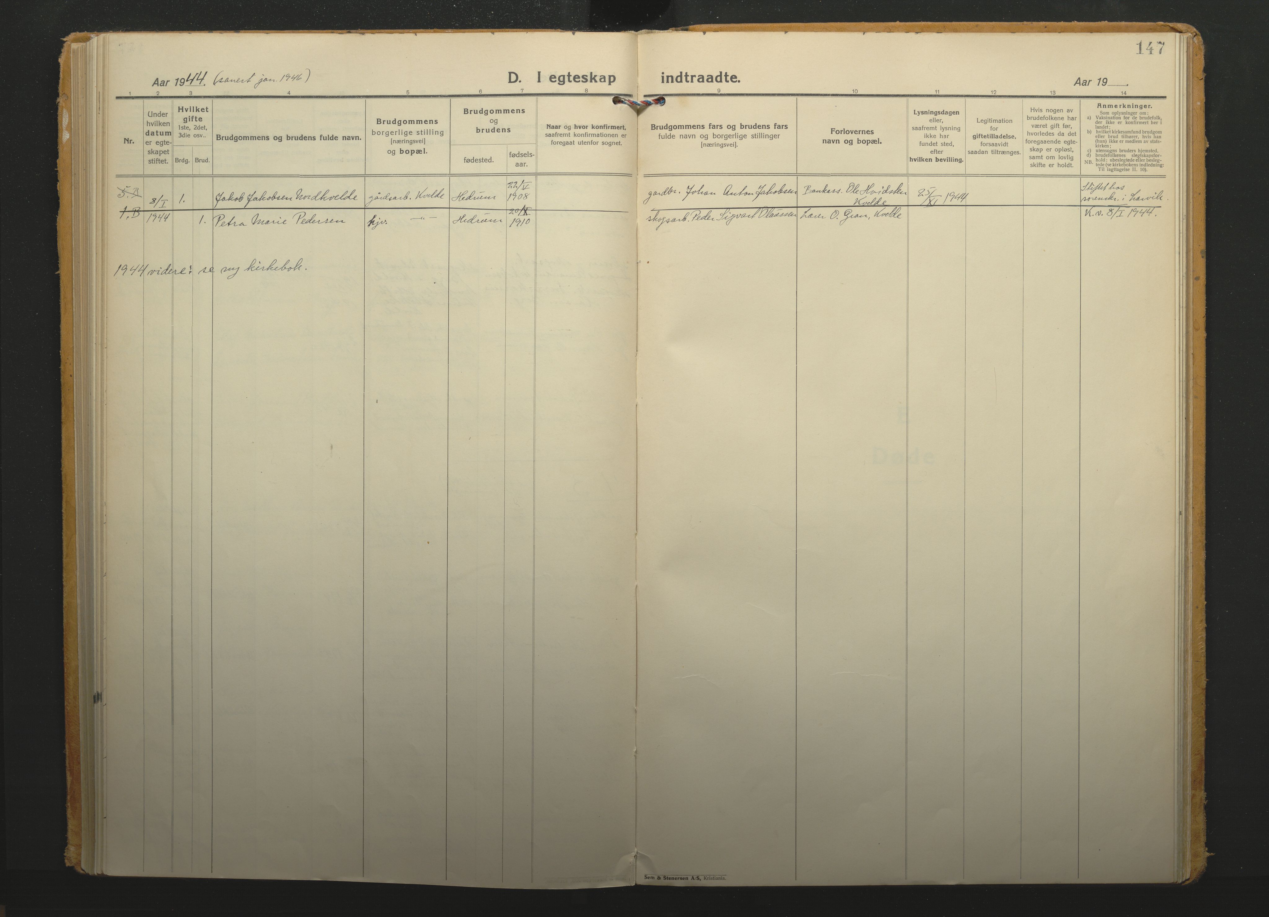 Hedrum kirkebøker, AV/SAKO-A-344/F/Fb/L0003: Parish register (official) no. II 3, 1925-1942, p. 147