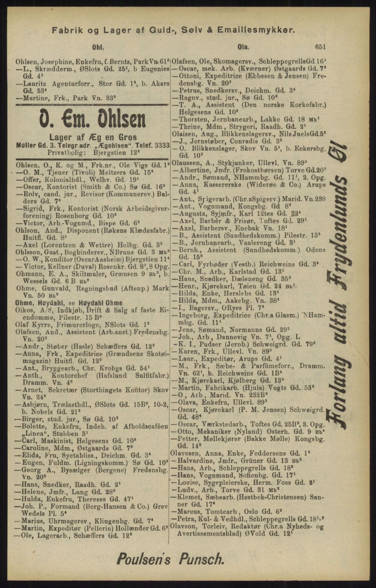 Kristiania/Oslo adressebok, PUBL/-, 1904, p. 651