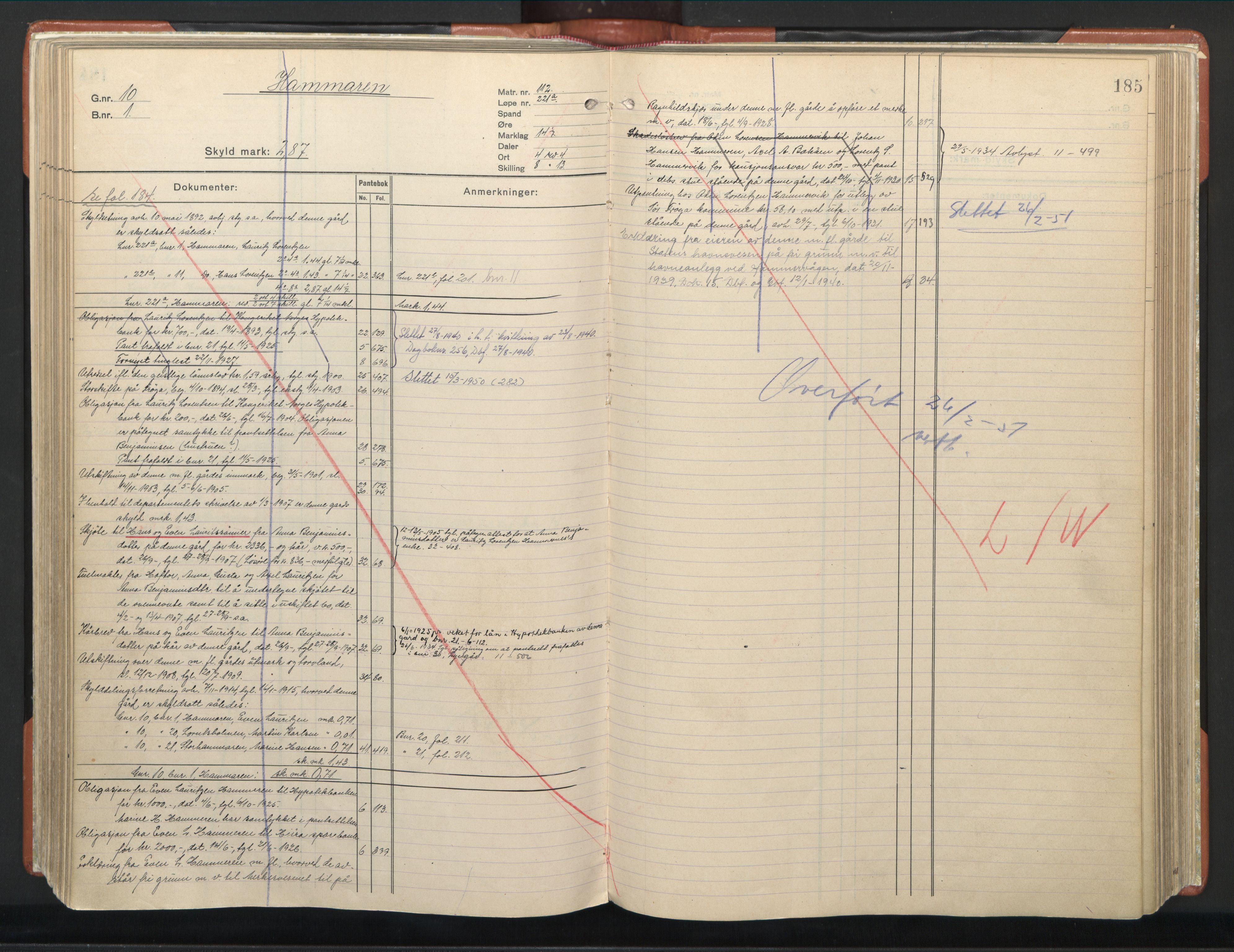 Hitra sorenskriveri, AV/SAT-A-0018/2/2A/L0002: Mortgage register no. 2, p. 185