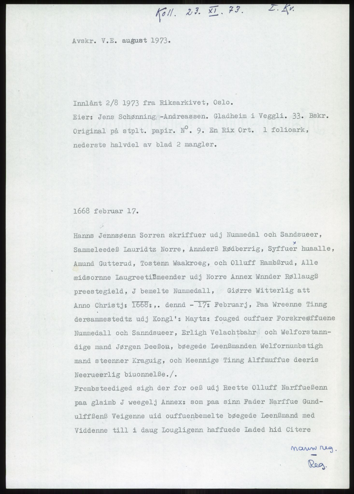 Samlinger til kildeutgivelse, Diplomavskriftsamlingen, RA/EA-4053/H/Ha, p. 177