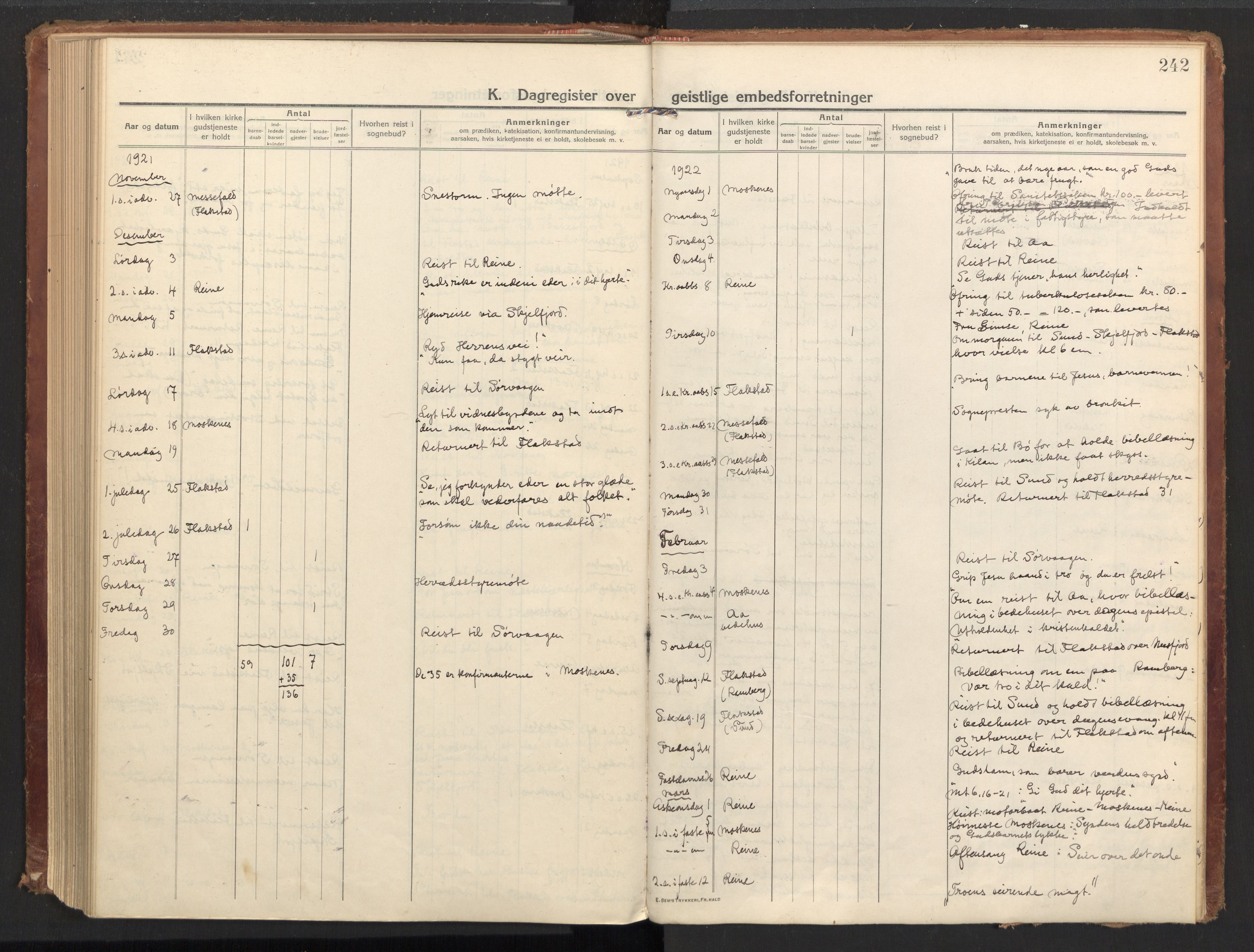 Ministerialprotokoller, klokkerbøker og fødselsregistre - Nordland, SAT/A-1459/885/L1210: Parish register (official) no. 885A10, 1916-1926, p. 242