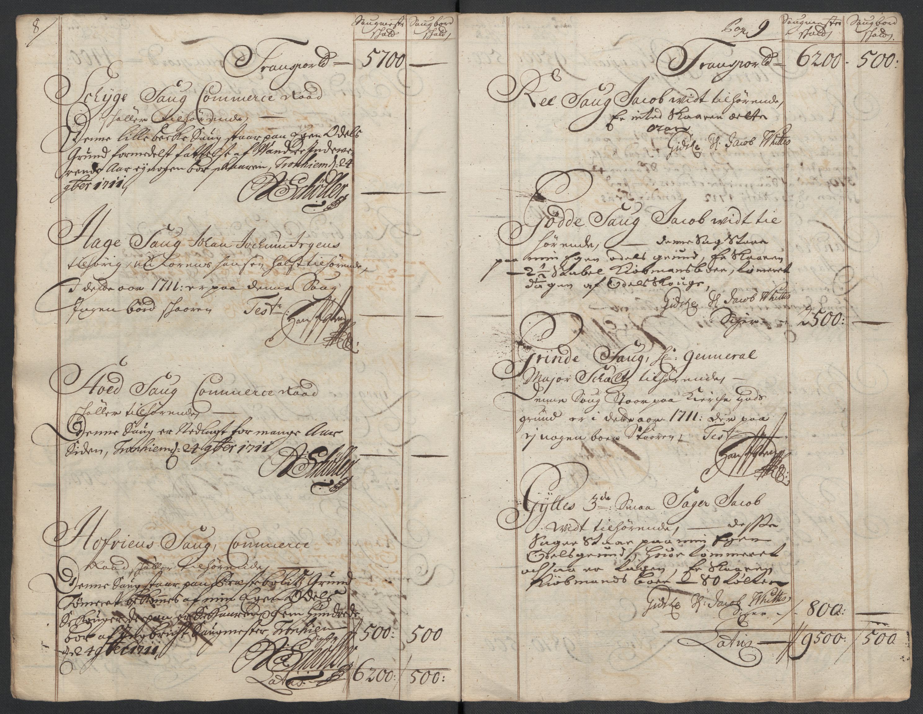 Rentekammeret inntil 1814, Reviderte regnskaper, Fogderegnskap, AV/RA-EA-4092/R60/L3961: Fogderegnskap Orkdal og Gauldal, 1711, p. 336