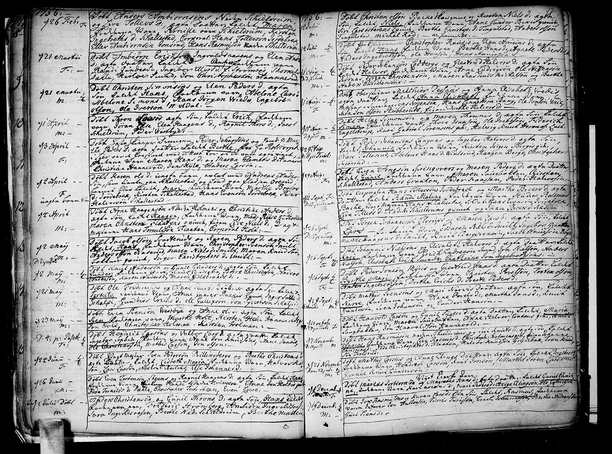 Skoger kirkebøker, SAKO/A-59/F/Fa/L0001: Parish register (official) no. I 1, 1746-1814, p. 17