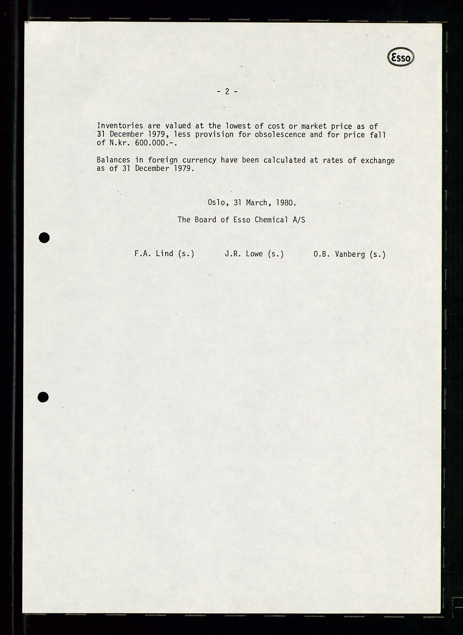 PA 1538 - Exxon Chemical Norge A/S, AV/SAST-A-101958/A/Aa/L0001/0003: Generalforsamlinger og styreprotokoller / Generalforsamlinger, 1980-1982