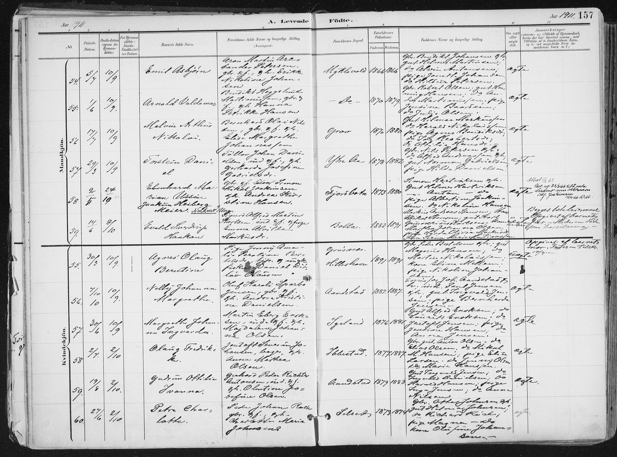 Ibestad sokneprestembete, SATØ/S-0077/H/Ha/Haa/L0017kirke: Parish register (official) no. 17, 1901-1914, p. 157