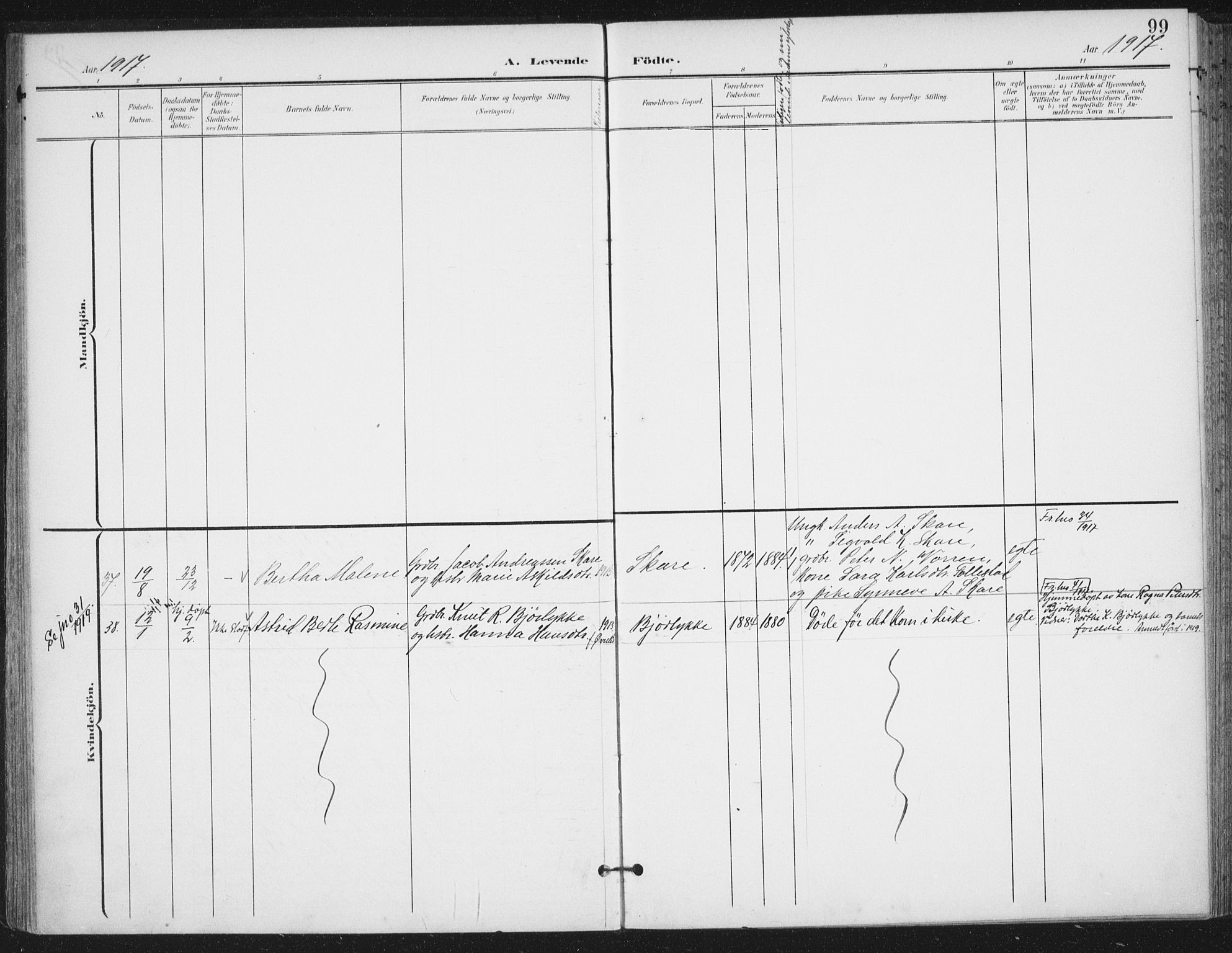 Ministerialprotokoller, klokkerbøker og fødselsregistre - Møre og Romsdal, SAT/A-1454/503/L0038: Parish register (official) no. 503A06, 1901-1917, p. 99