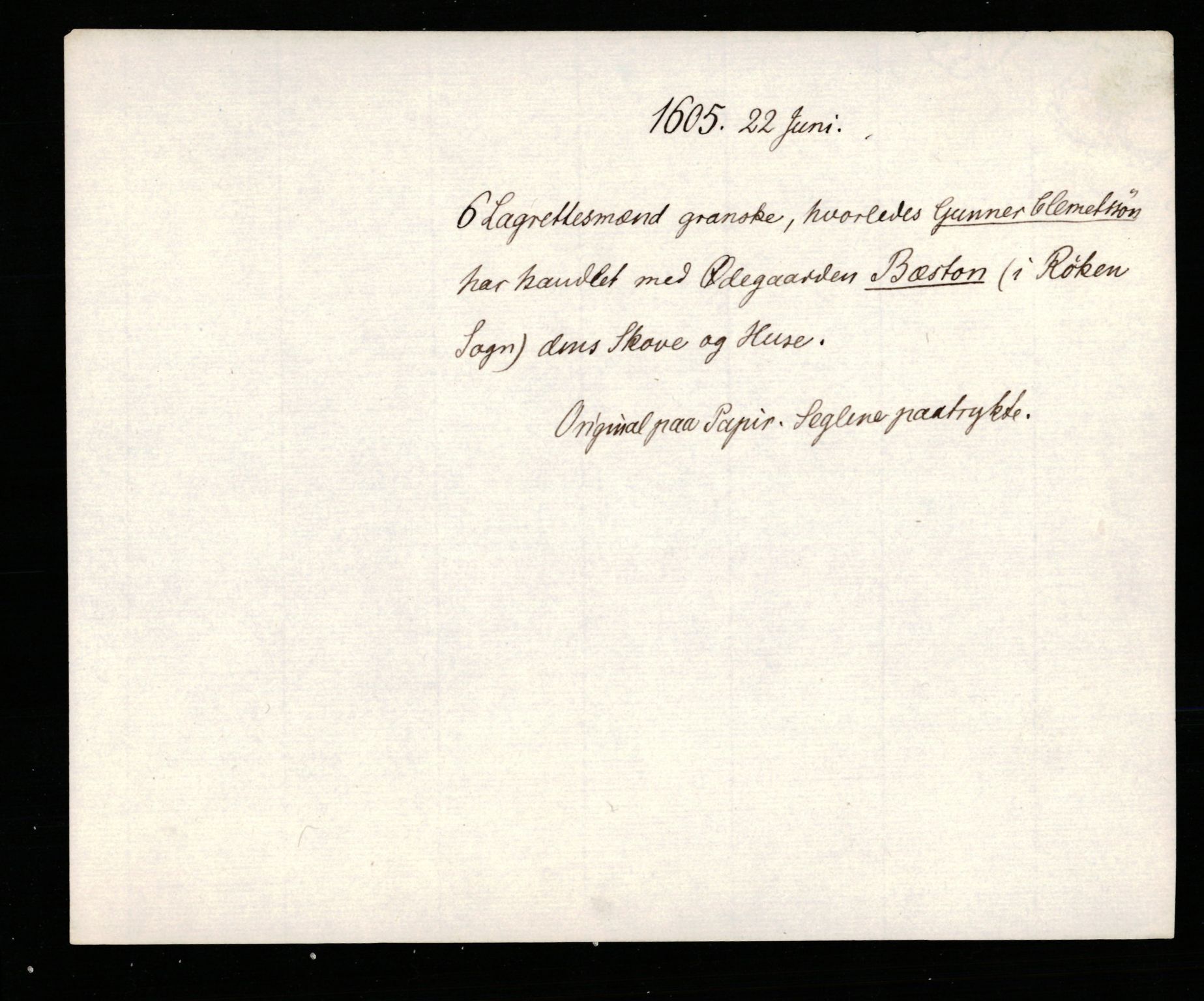 Riksarkivets diplomsamling, AV/RA-EA-5965/F35/F35b/L0005: Riksarkivets diplomer, seddelregister, 1601-1612, p. 339