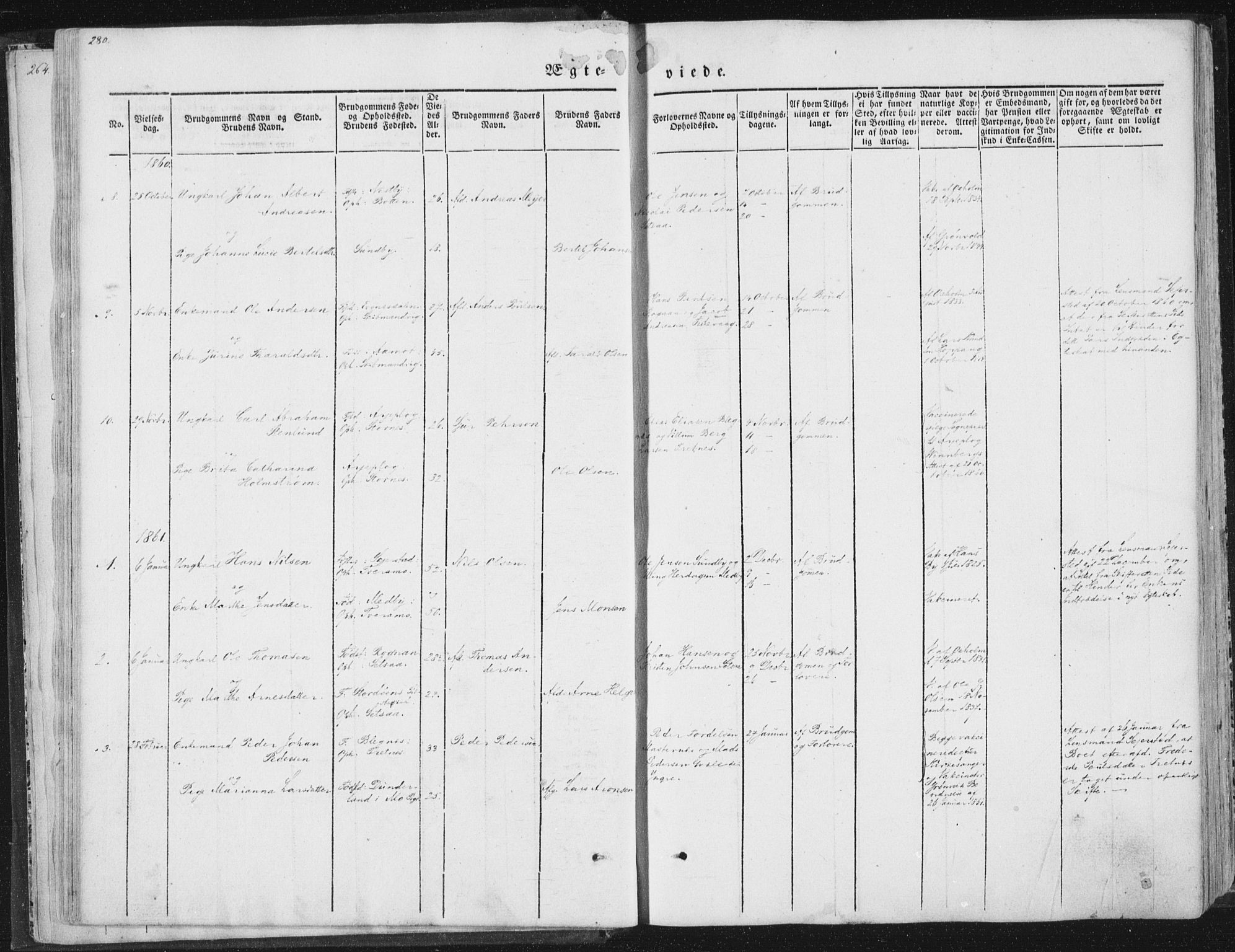 Ministerialprotokoller, klokkerbøker og fødselsregistre - Nordland, SAT/A-1459/847/L0667: Parish register (official) no. 847A07, 1842-1871, p. 280