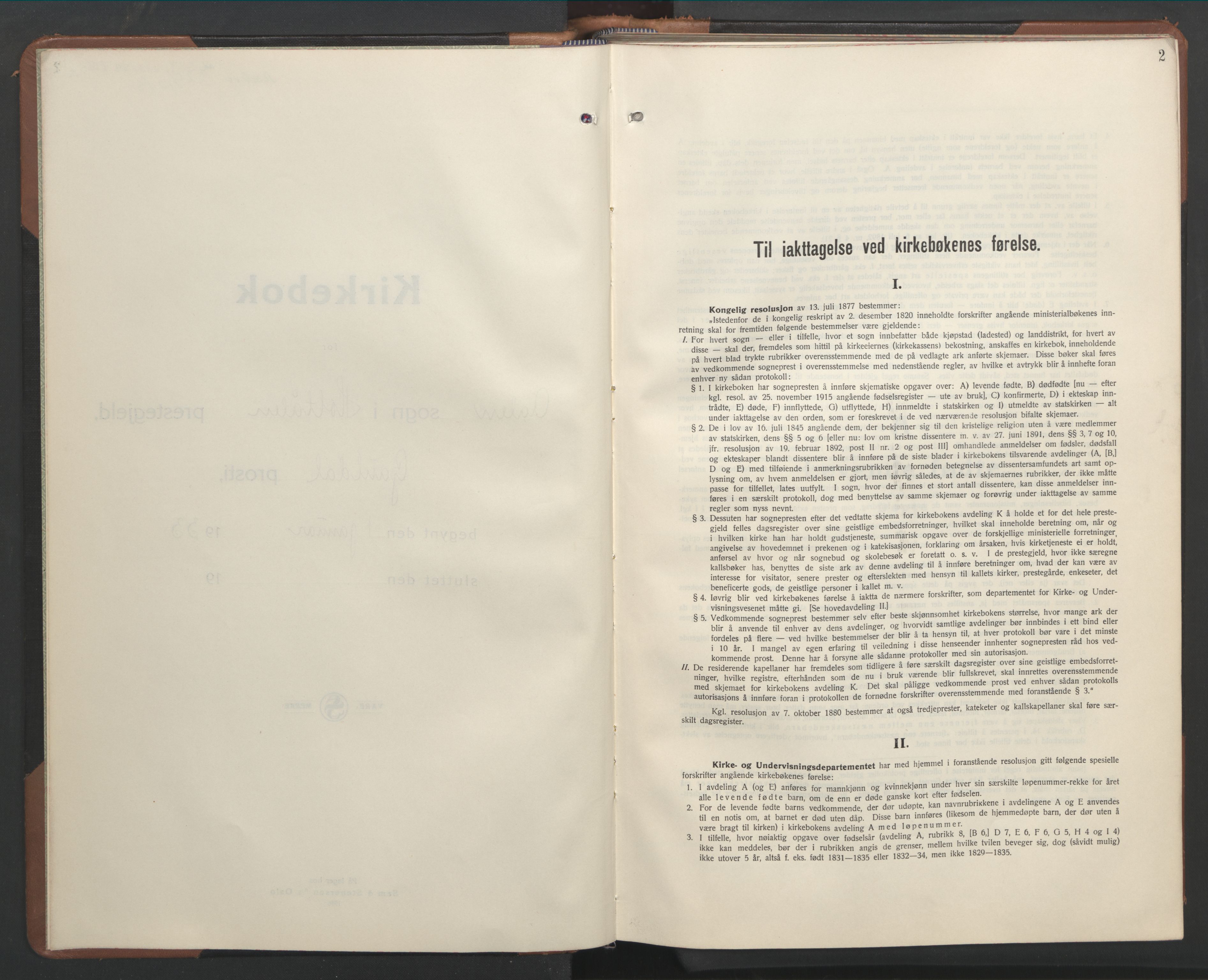 Ministerialprotokoller, klokkerbøker og fødselsregistre - Sør-Trøndelag, SAT/A-1456/686/L0986: Parish register (copy) no. 686C02, 1933-1950, p. 2