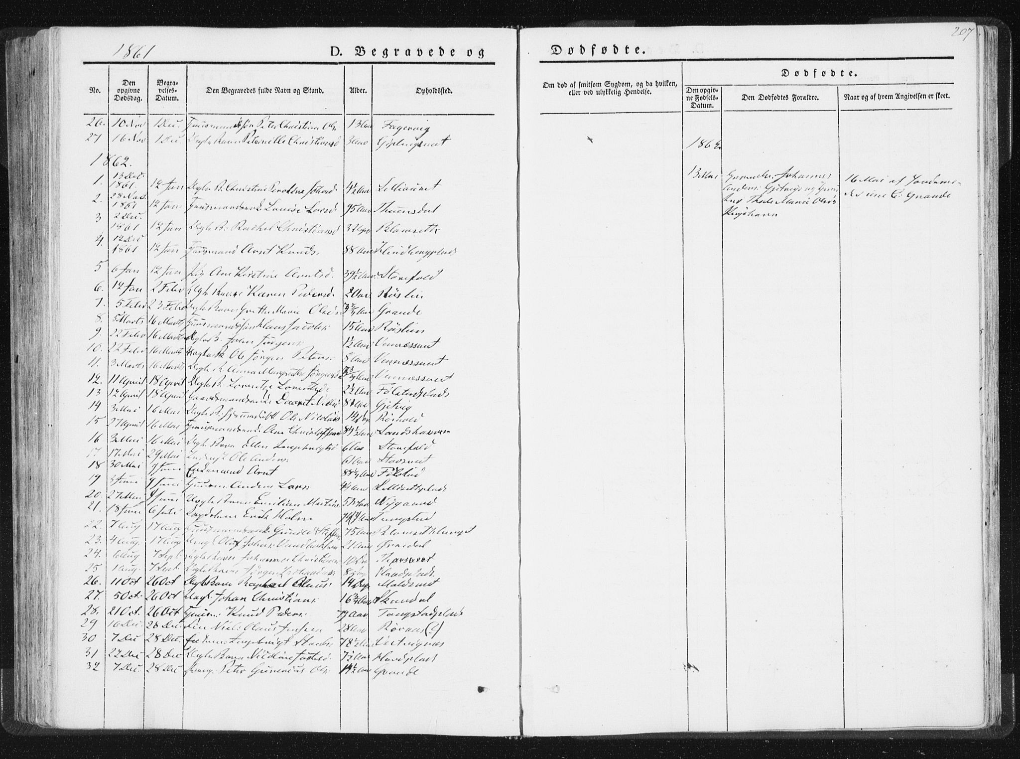 Ministerialprotokoller, klokkerbøker og fødselsregistre - Nord-Trøndelag, SAT/A-1458/744/L0418: Parish register (official) no. 744A02, 1843-1866, p. 207