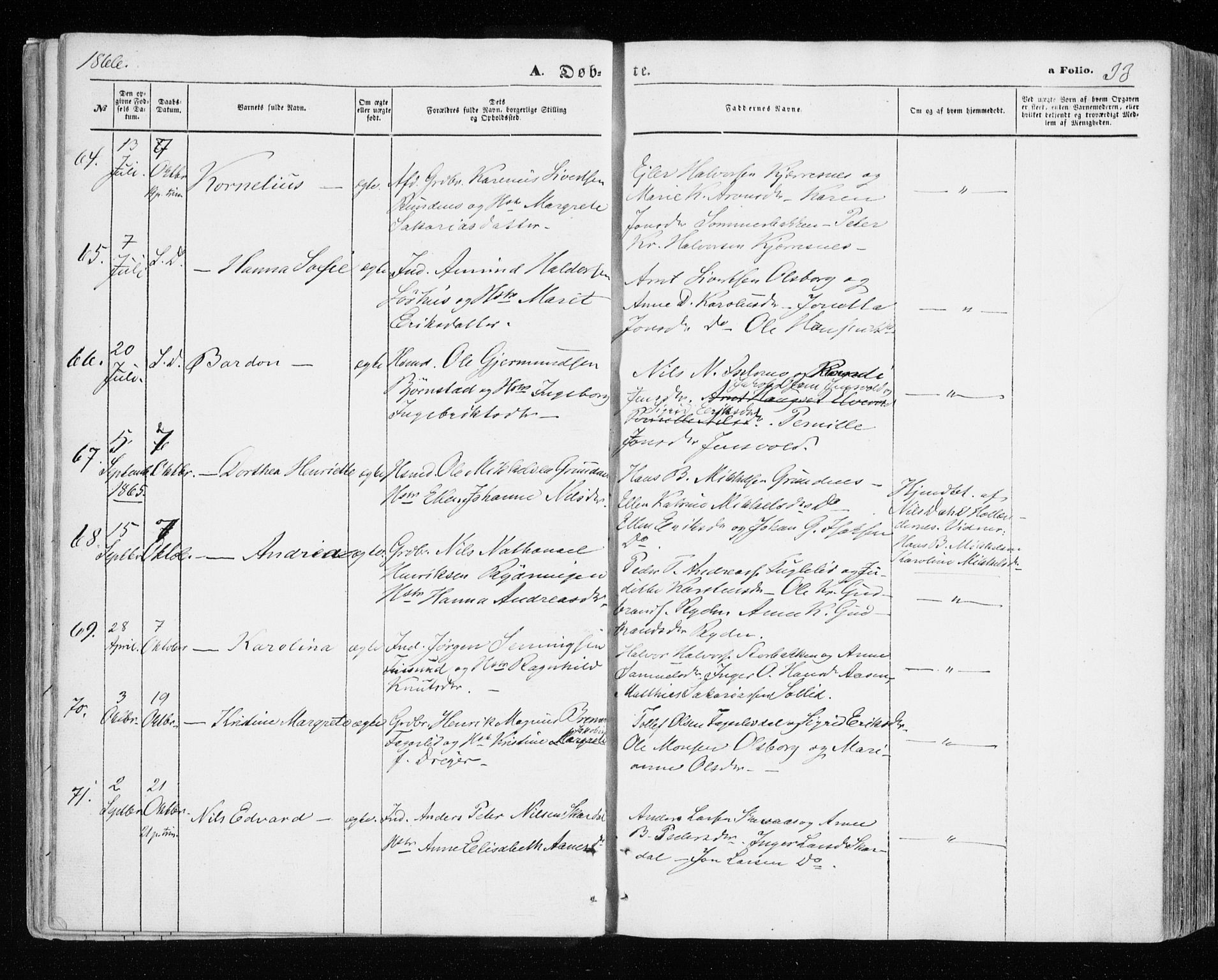 Målselv sokneprestembete, SATØ/S-1311/G/Ga/Gaa/L0004kirke: Parish register (official) no. 4, 1863-1872, p. 33