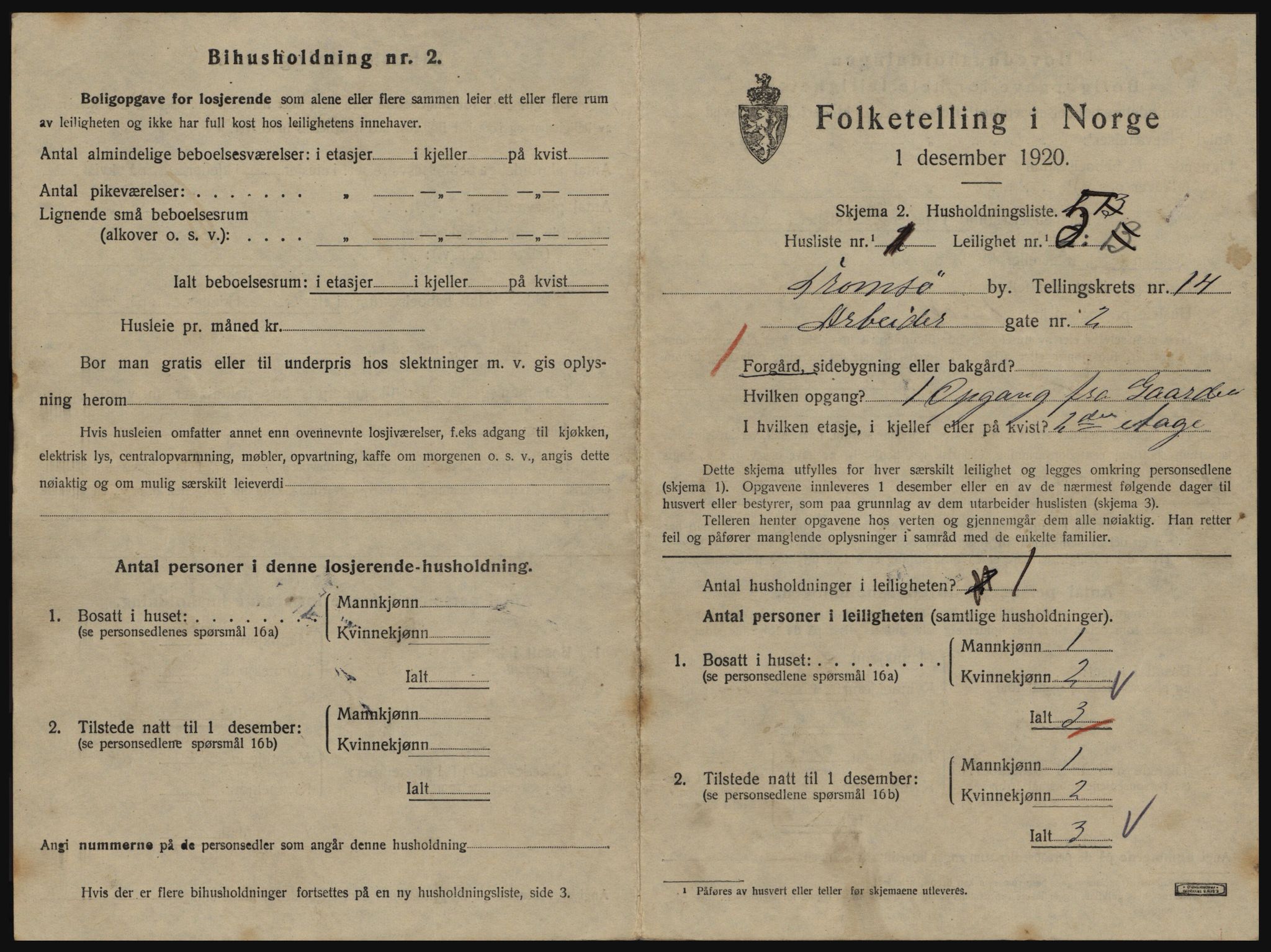 SATØ, 1920 census for Tromsø, 1920, p. 6543