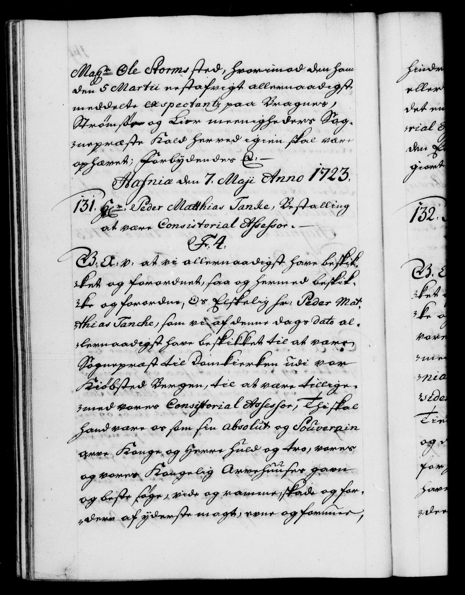 Danske Kanselli 1572-1799, AV/RA-EA-3023/F/Fc/Fca/Fcaa/L0024: Norske registre, 1723-1725, p. 119b