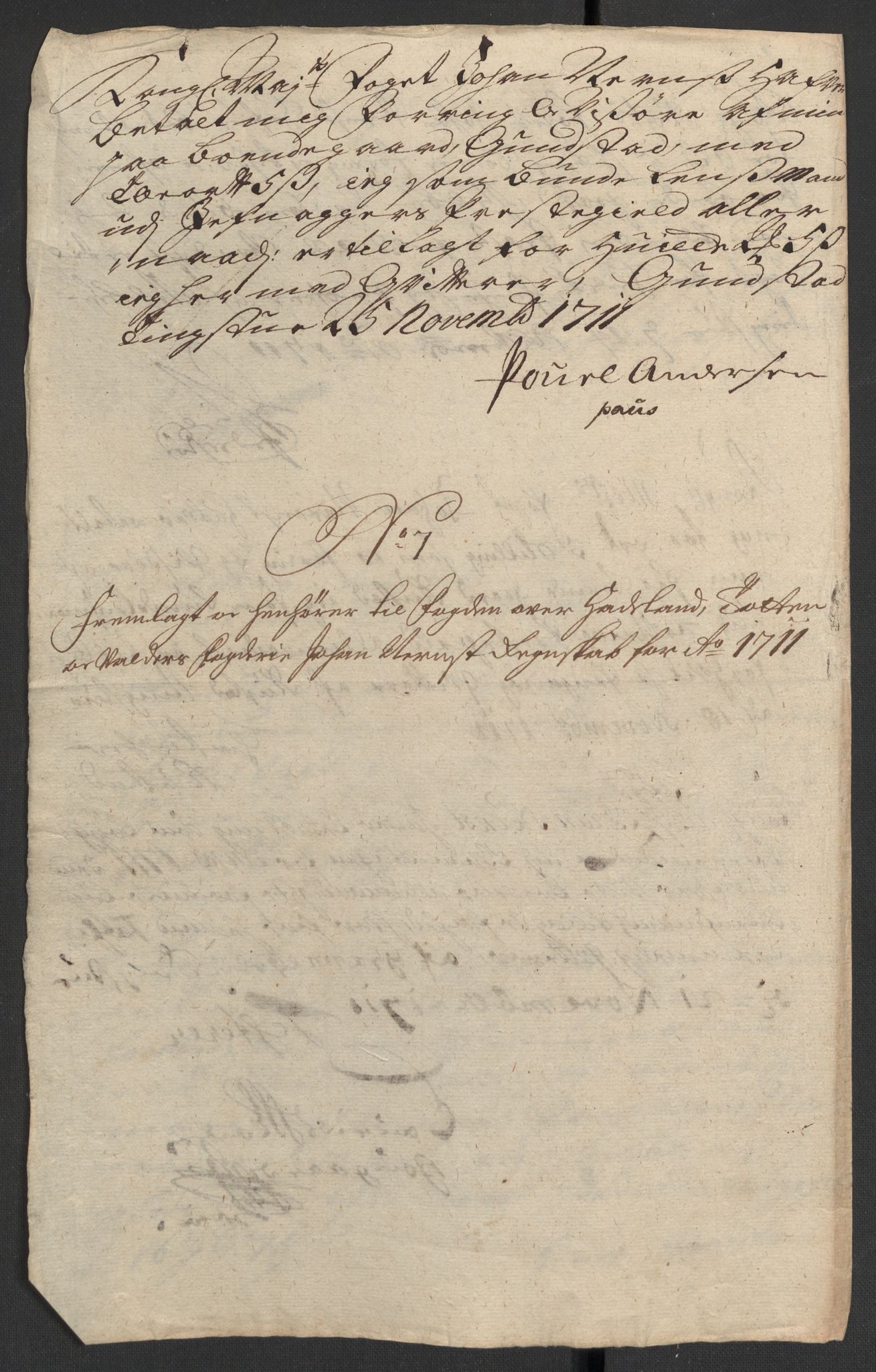 Rentekammeret inntil 1814, Reviderte regnskaper, Fogderegnskap, AV/RA-EA-4092/R18/L1308: Fogderegnskap Hadeland, Toten og Valdres, 1711, p. 413