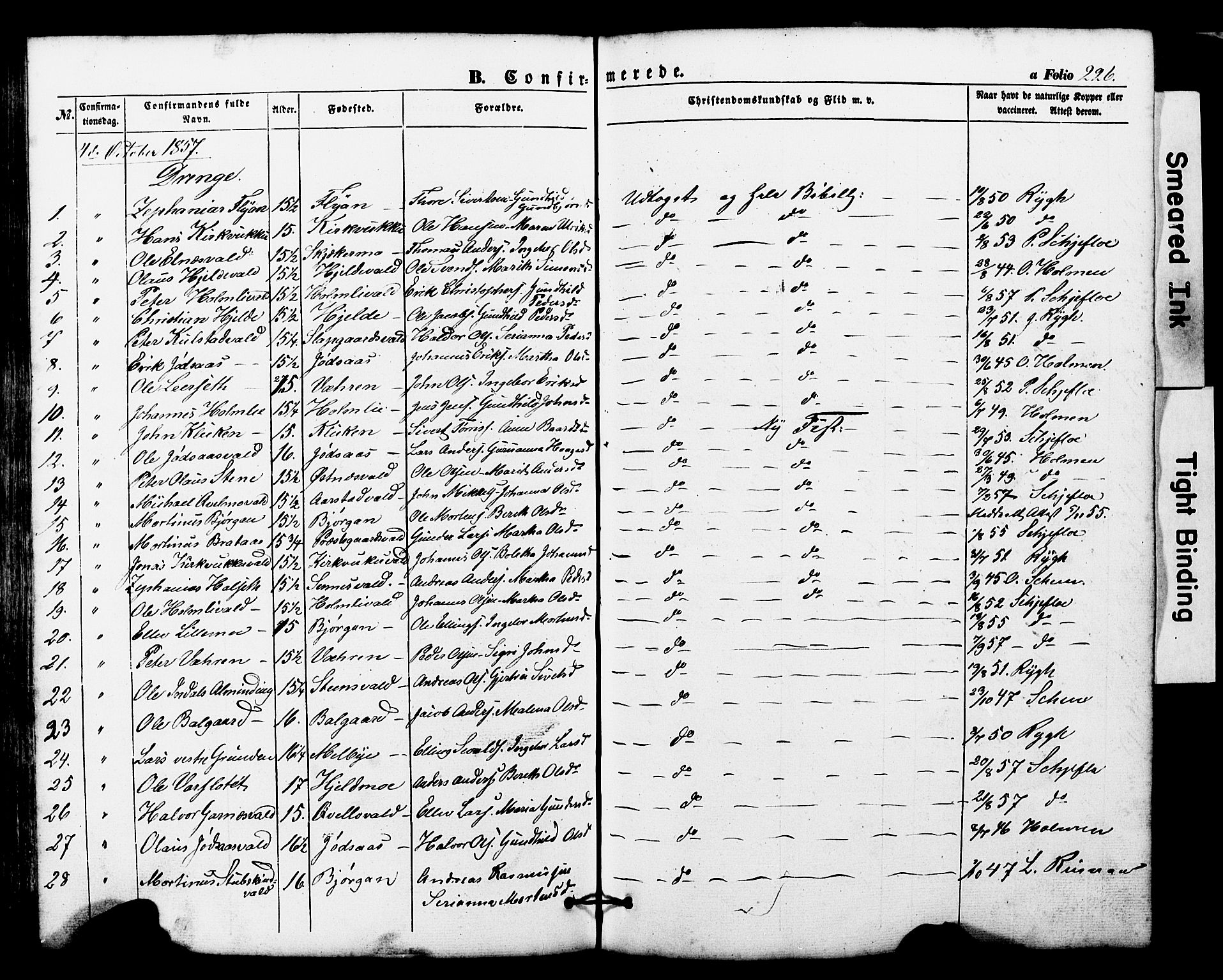 Ministerialprotokoller, klokkerbøker og fødselsregistre - Nord-Trøndelag, SAT/A-1458/724/L0268: Parish register (copy) no. 724C04, 1846-1878, p. 226