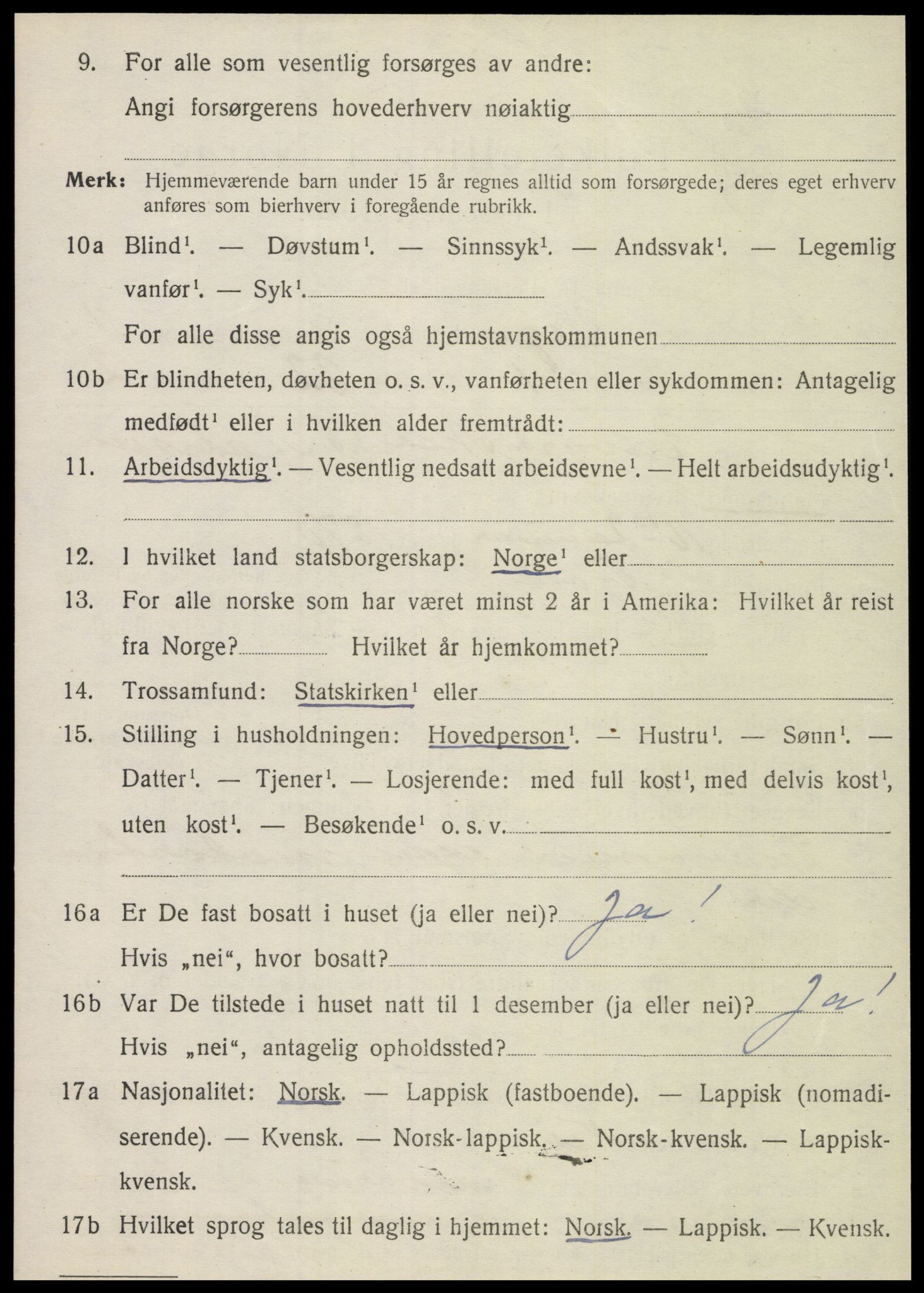 SAT, 1920 census for Vega, 1920, p. 5500