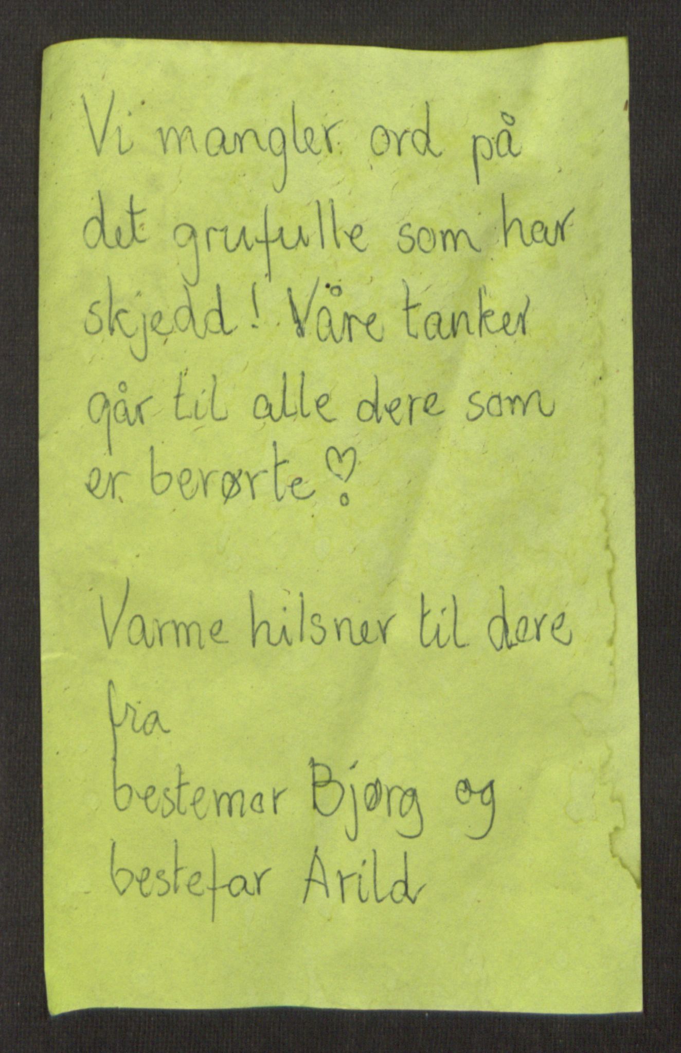 Minnemateriale etter 22.07.2011, RA/S-6313/00/A/L0001: Minnemateriale utvalgt for publisering i forbindelse med ettårsmarkeringen, 2011, p. 773