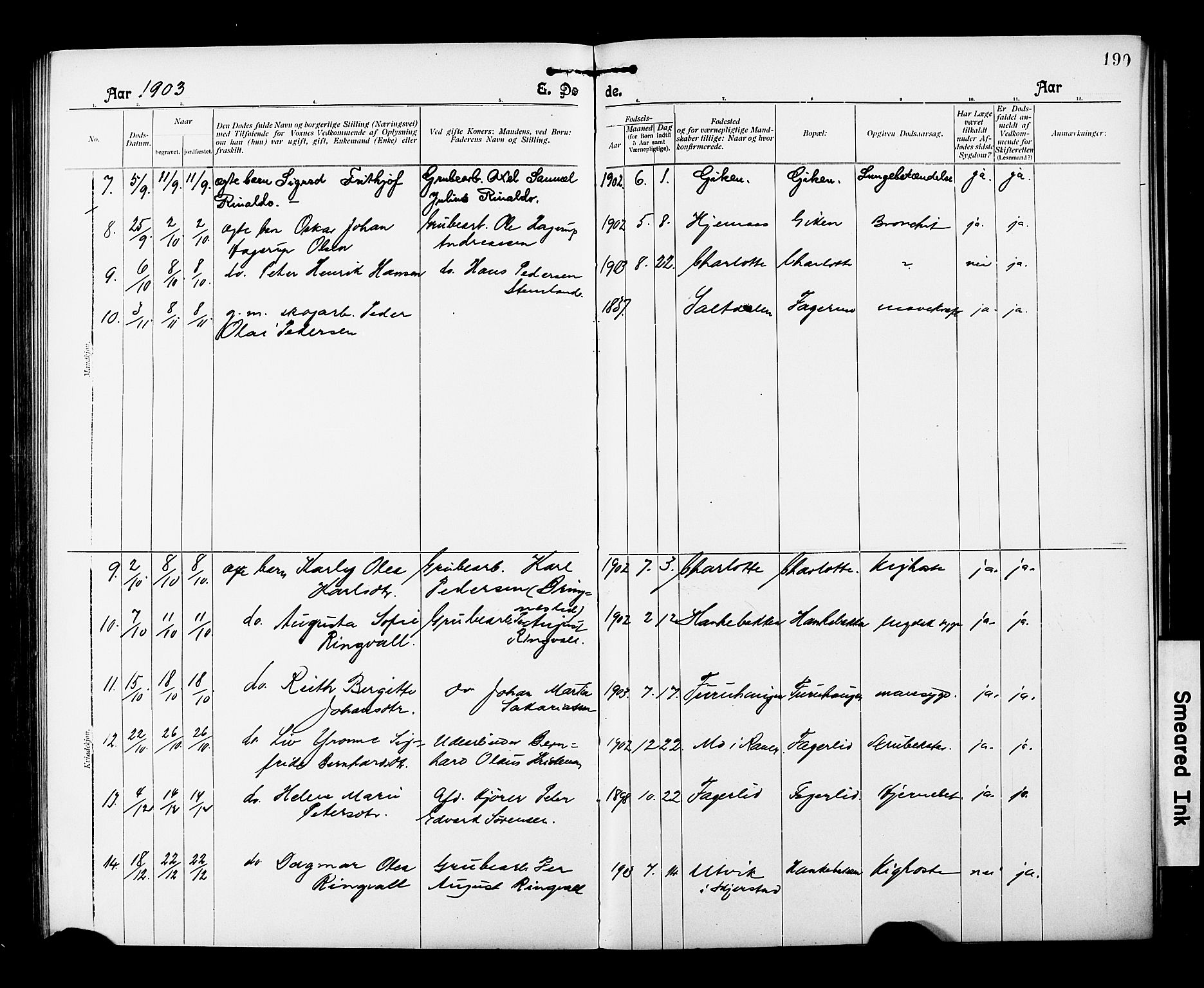 Ministerialprotokoller, klokkerbøker og fødselsregistre - Nordland, AV/SAT-A-1459/850/L0709: Parish register (official) no. 850A01, 1899-1909, p. 190