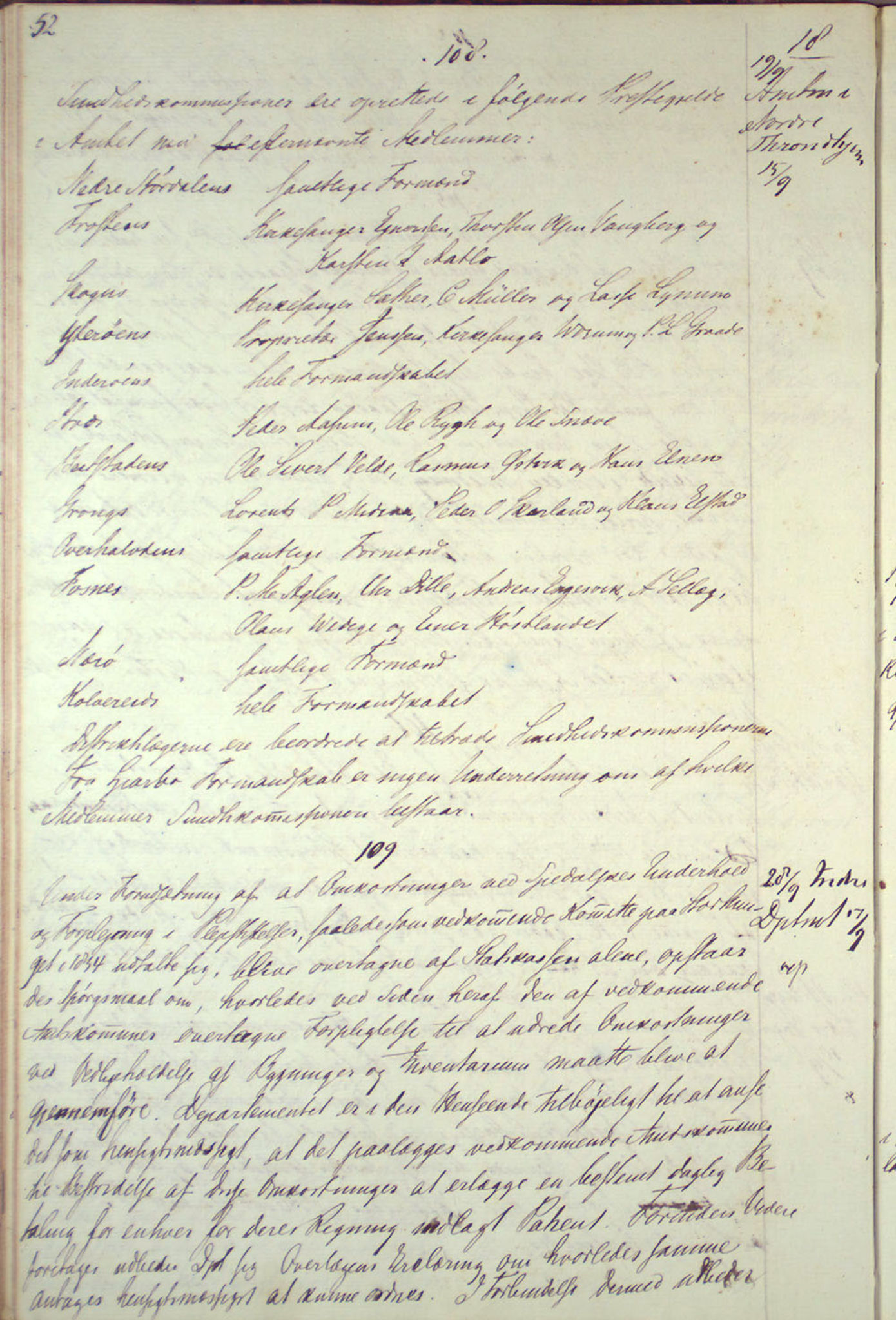 Lepraarkiver - Overlegen for den spedalske sykdom, AV/SAB-A-61001/B.c/L0001: Journal, 1854-1859, p. 52