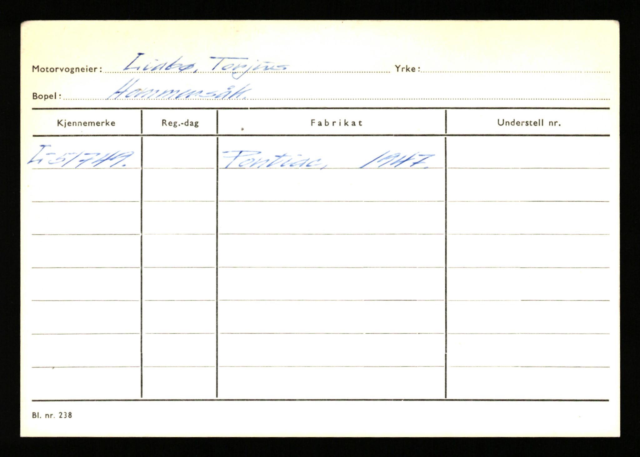 Stavanger trafikkstasjon, AV/SAST-A-101942/0/H/L0023: Liabø - Lutsi, 1930-1971, p. 3