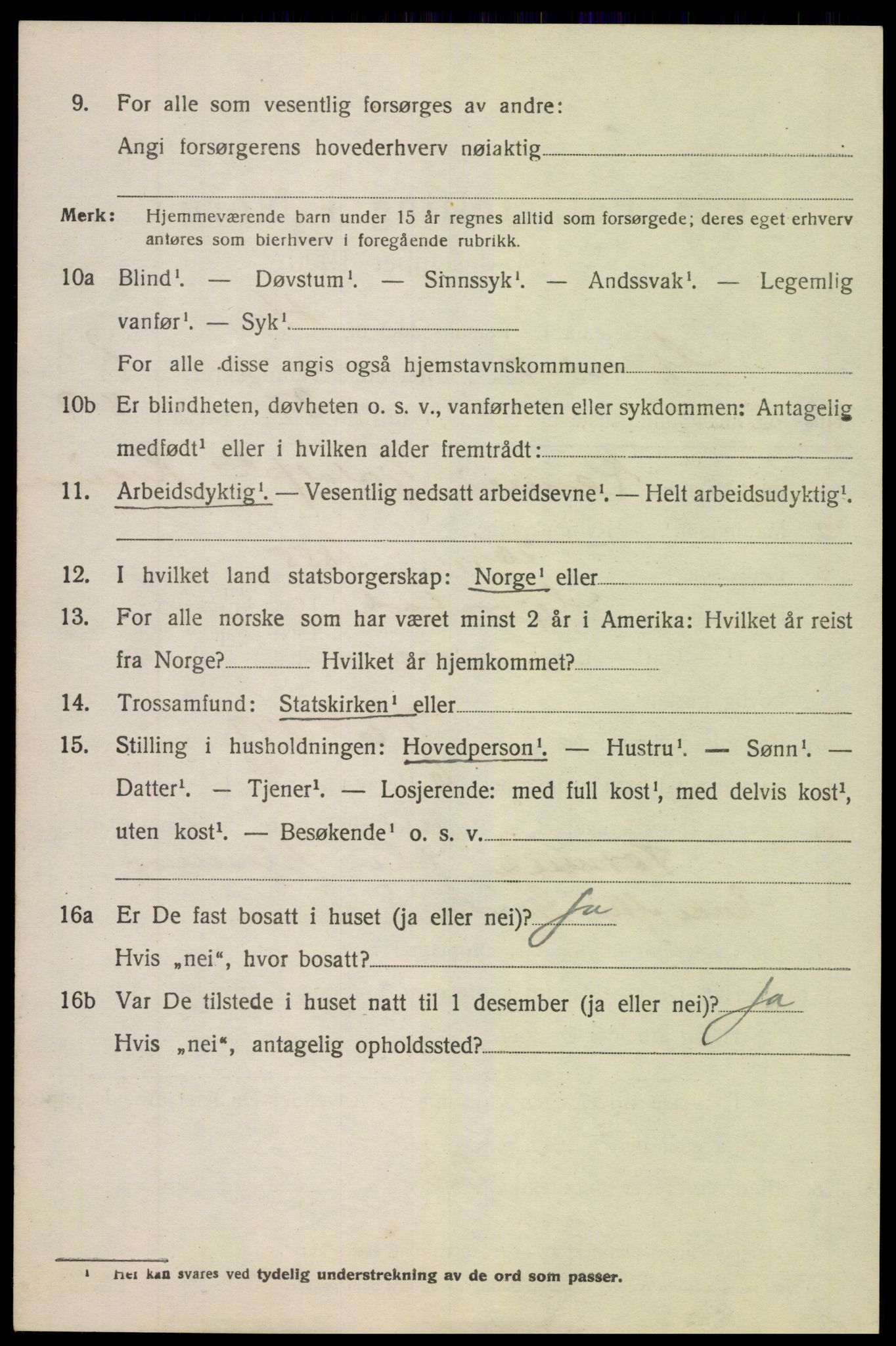 SAK, 1920 census for Gjerstad, 1920, p. 3268